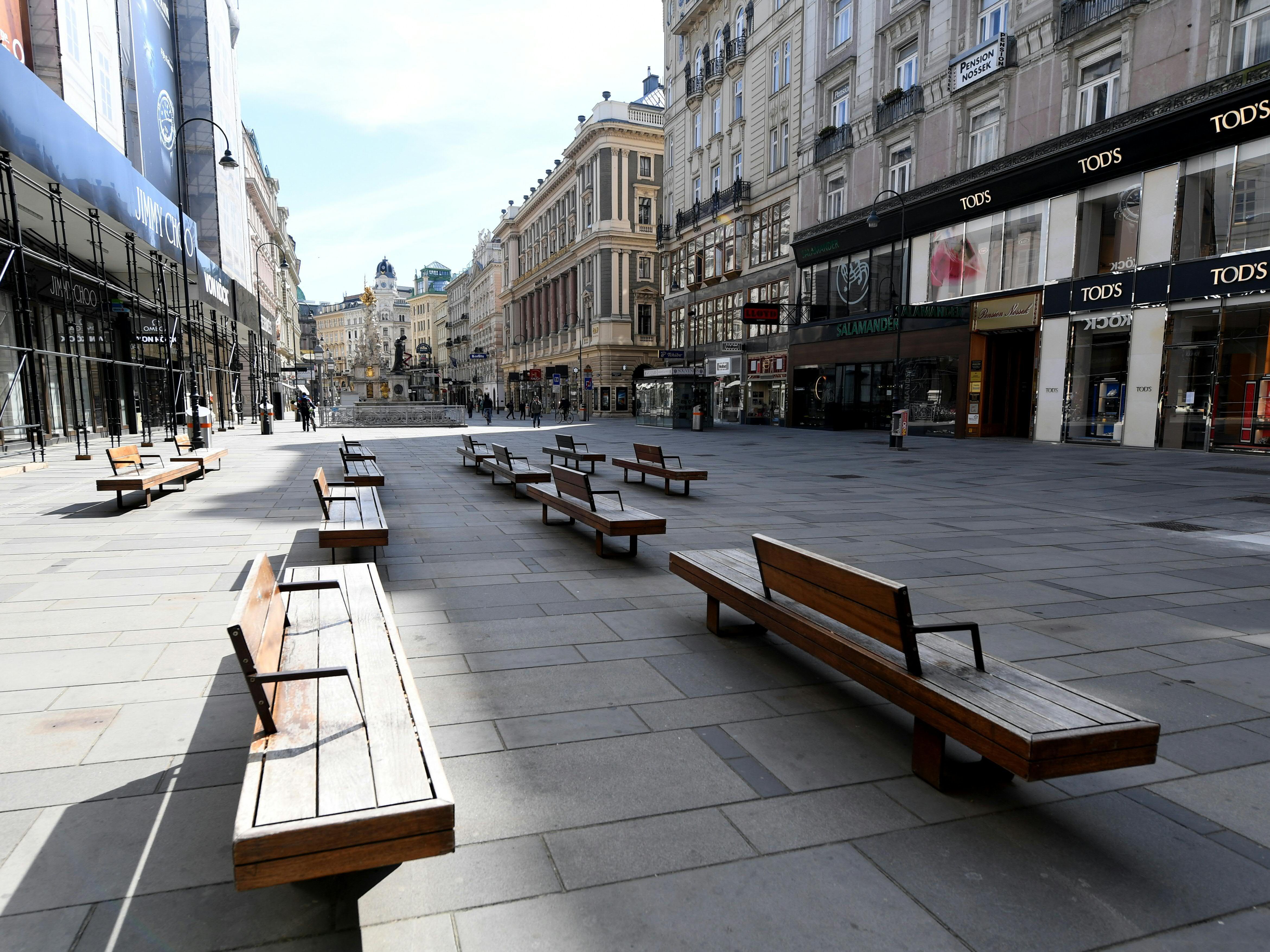 In Wien waren die Straßen menschenleer.