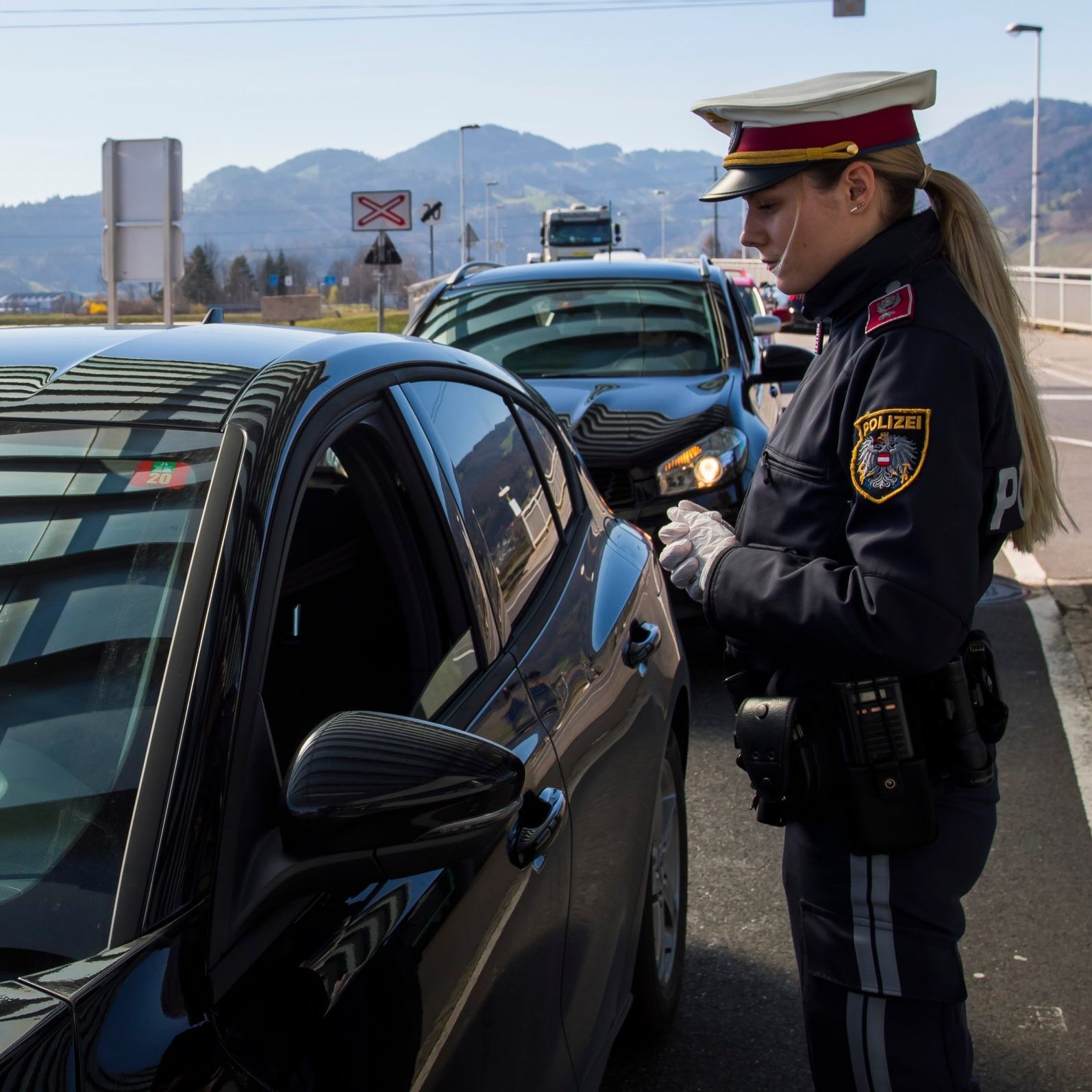 Auch an den offenen GRenzen, hier in Lustenau, wird die Polizei kontrollieren.