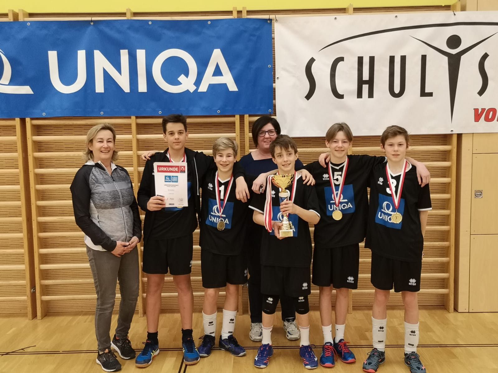 Die Siegermannschaft: Johann Amann, Konstantin Juen, Leonhard Klammer, Levi Riegger, Tobias Wohlgenannt. Die Siegermannschaft: Johann Amann, Konstantin Juen, Leonhard Klammer, Levi Riegger, Tobias Wohlgenannt.