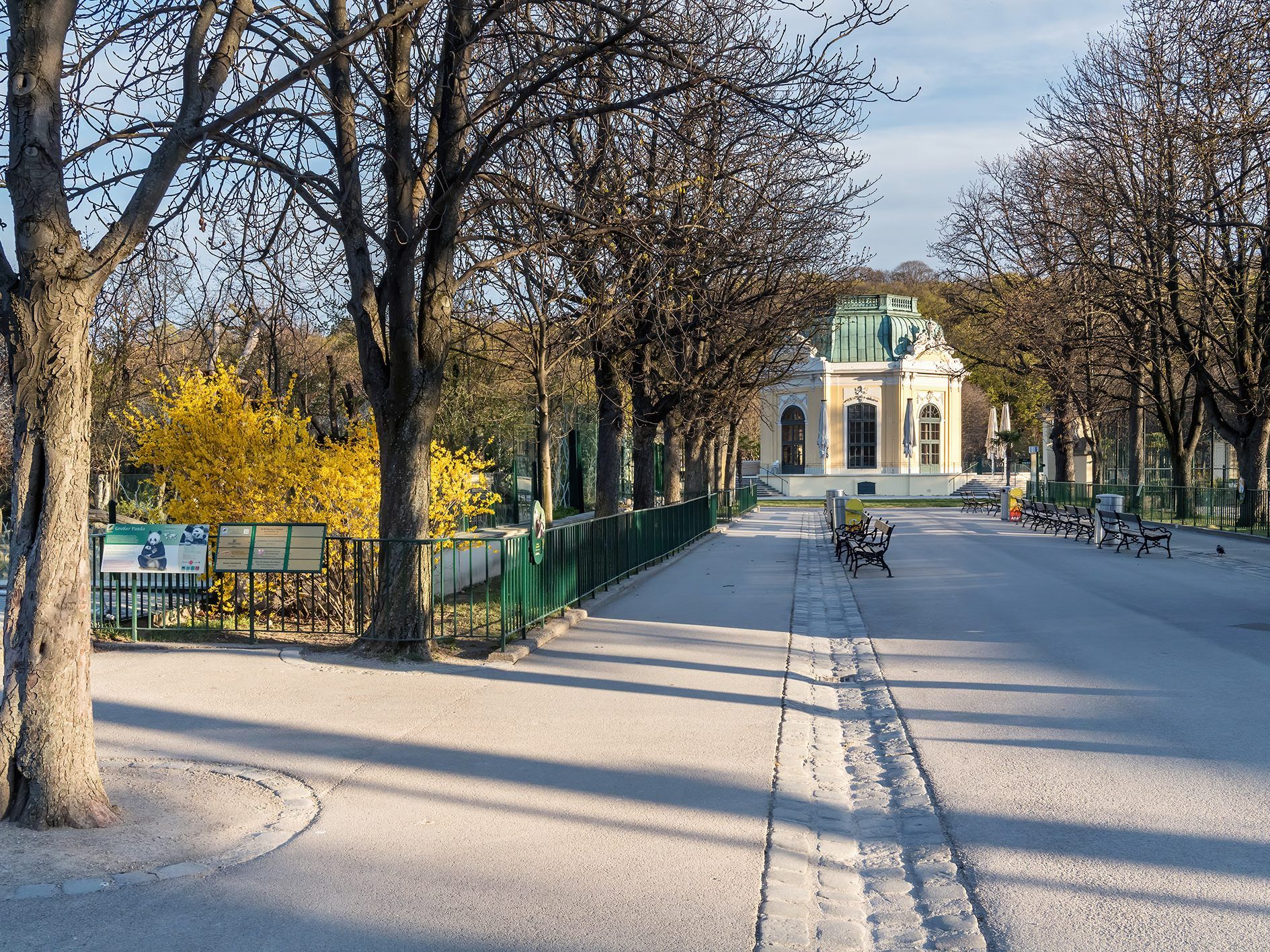 So menschenleer wie dieser Tage sieht man den Tiergarten Schönbrunn in Wien selten