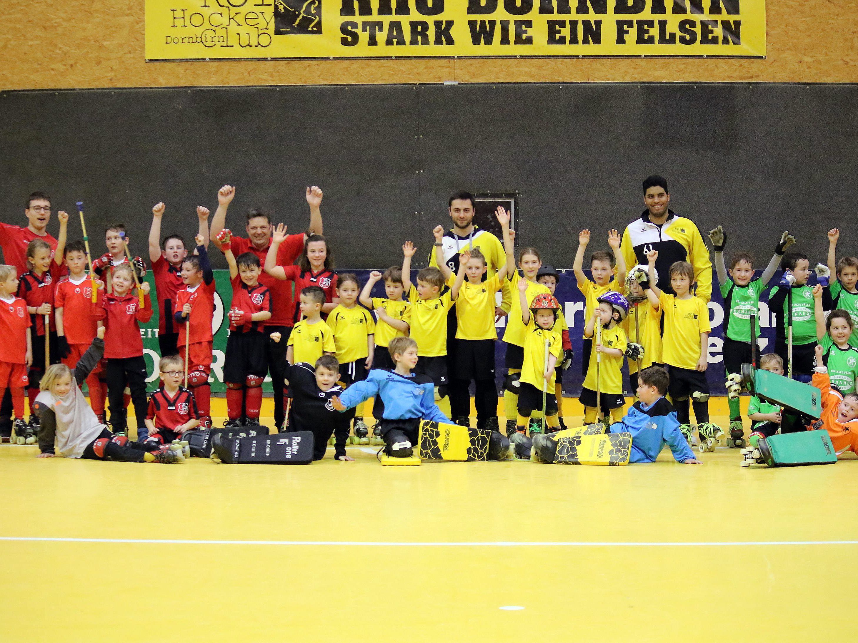 Die kleinen Rollhockey-Cracks jubelten am Ende des Turniers.