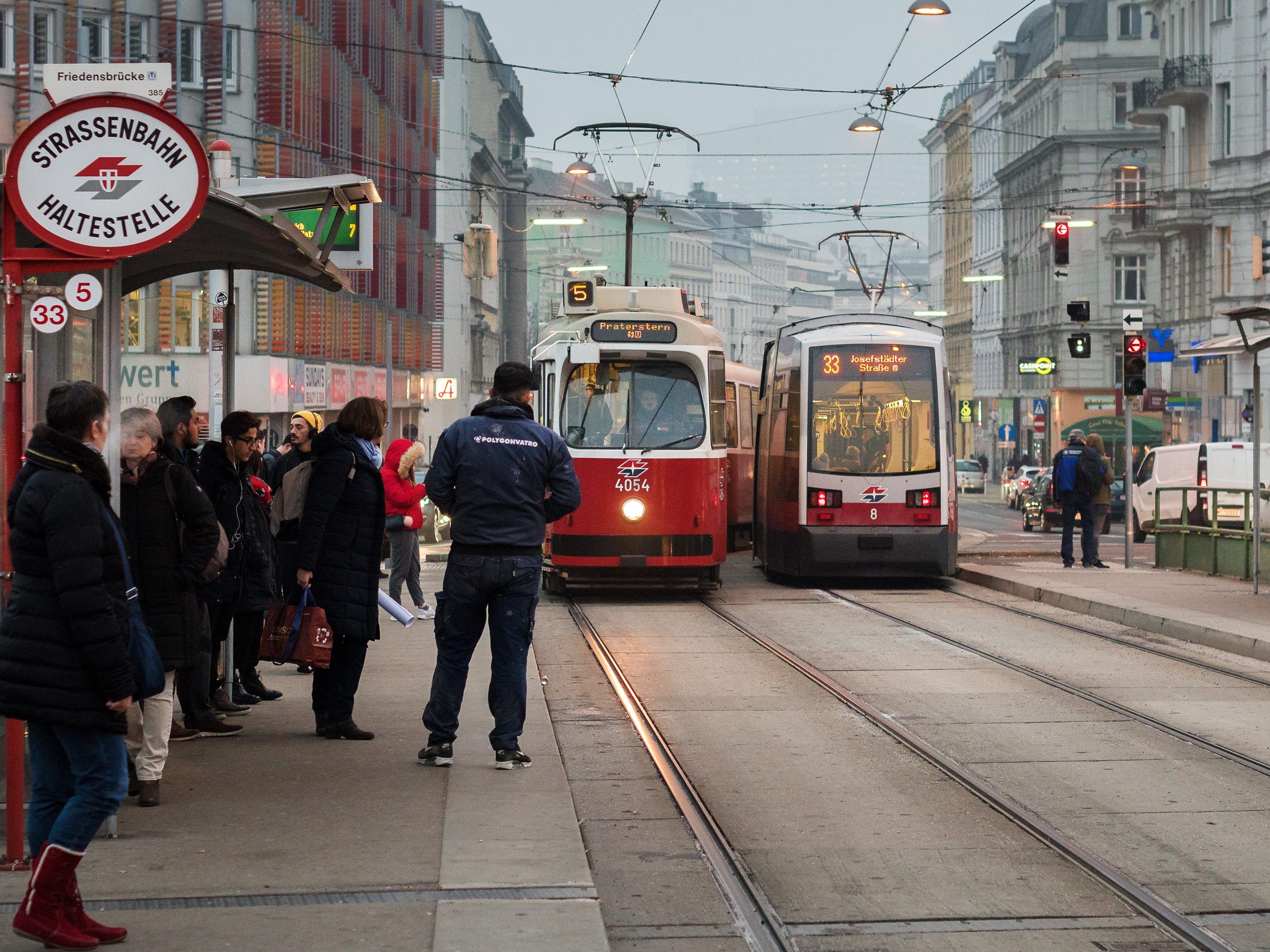 Zu Ostern fährt die Linie 5 nicht zwischen Praterstern und Wexstraße.