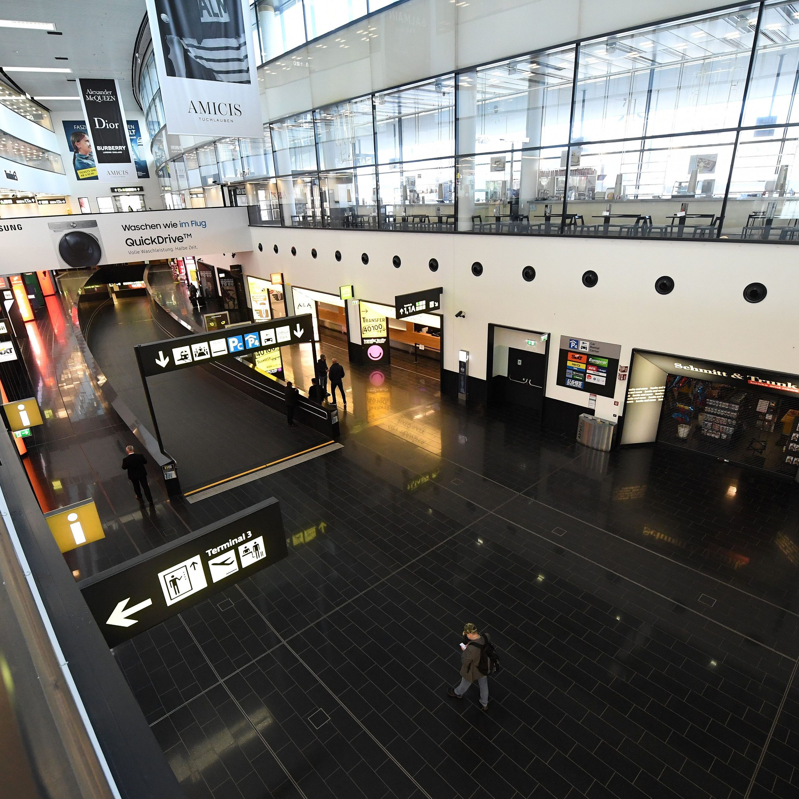 Der Flughafen Wien verzeichnet einen Passagierrückgang von 98 Prozent.