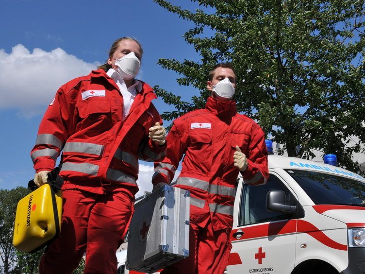 Rotes Kreuz im Einsatz.