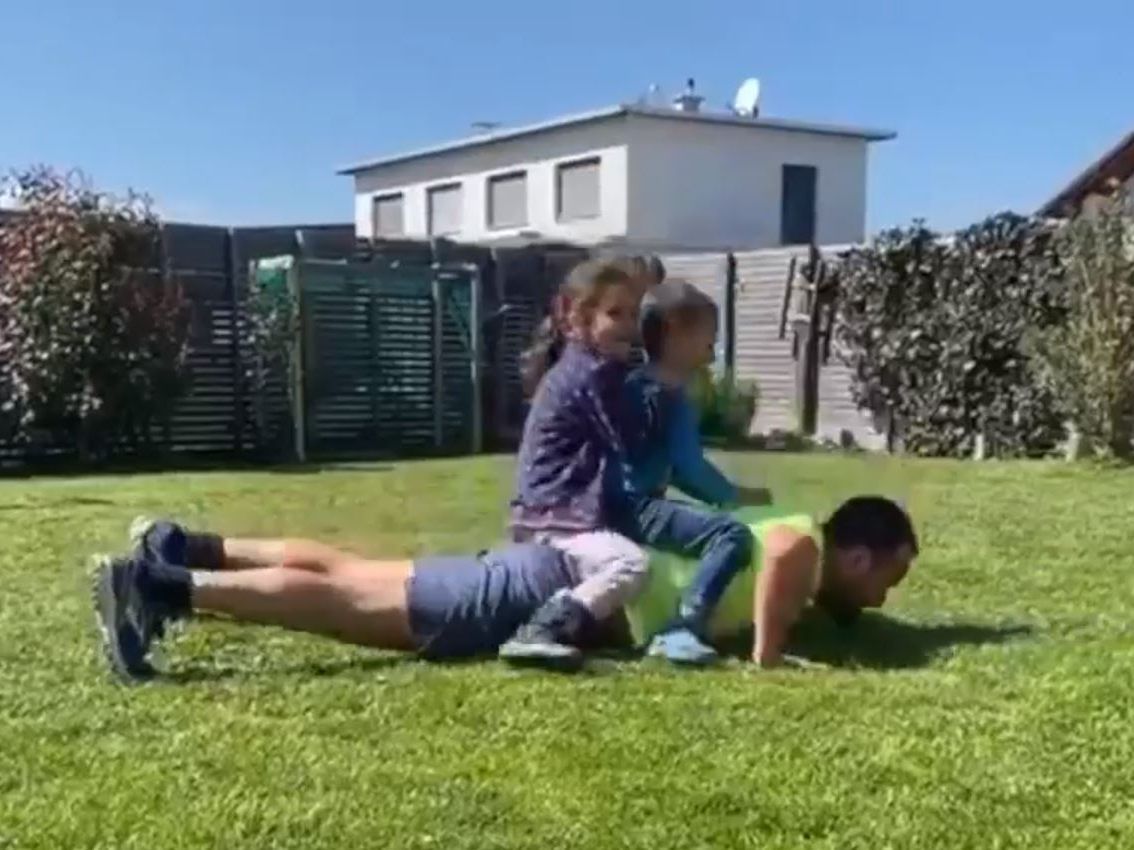 Jede Menge Spaß beim Heim-Training.