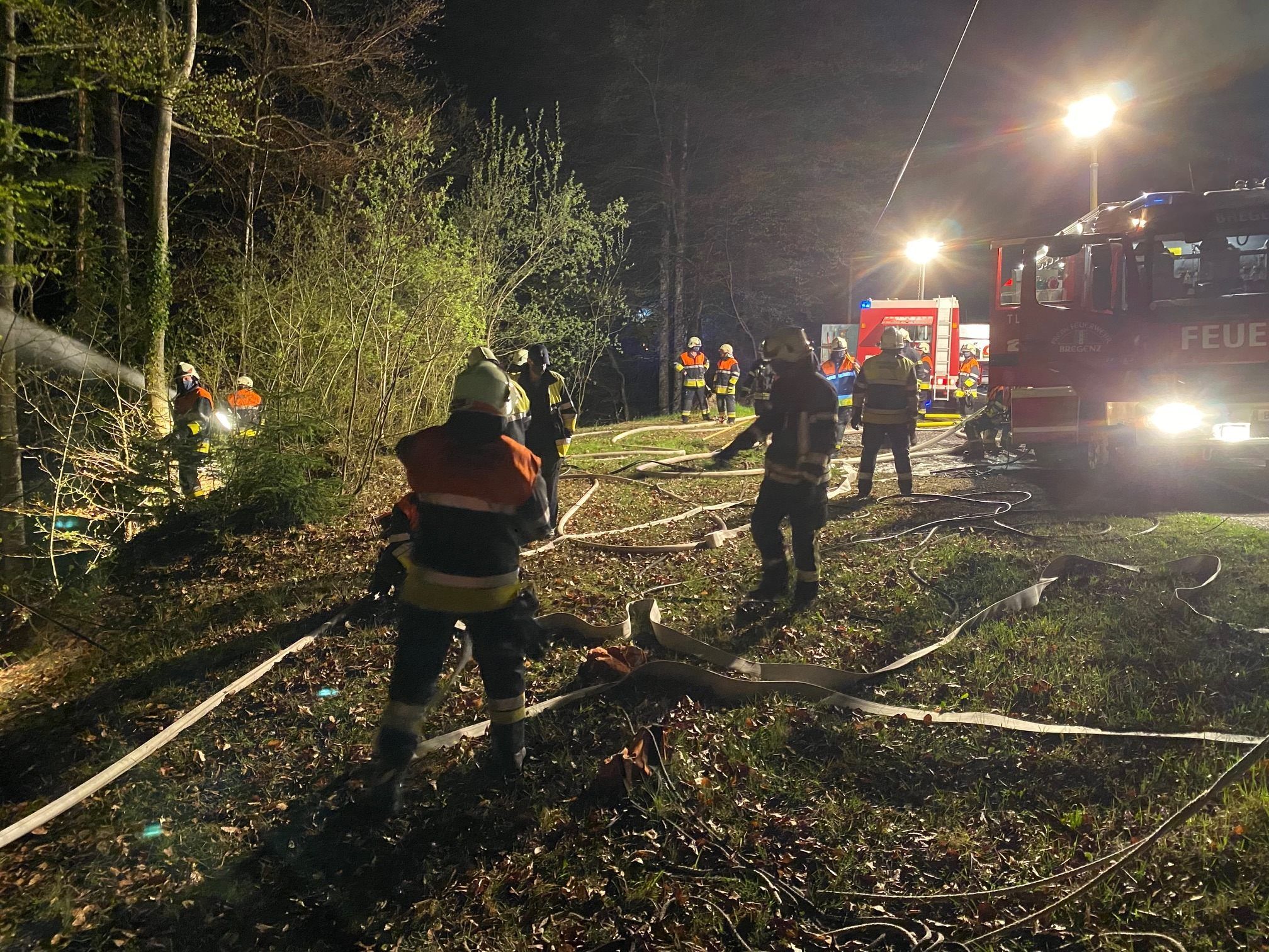 Schon Mitte April brach bei der Fluherstraße in Bregenz ein Waldbrand aus.