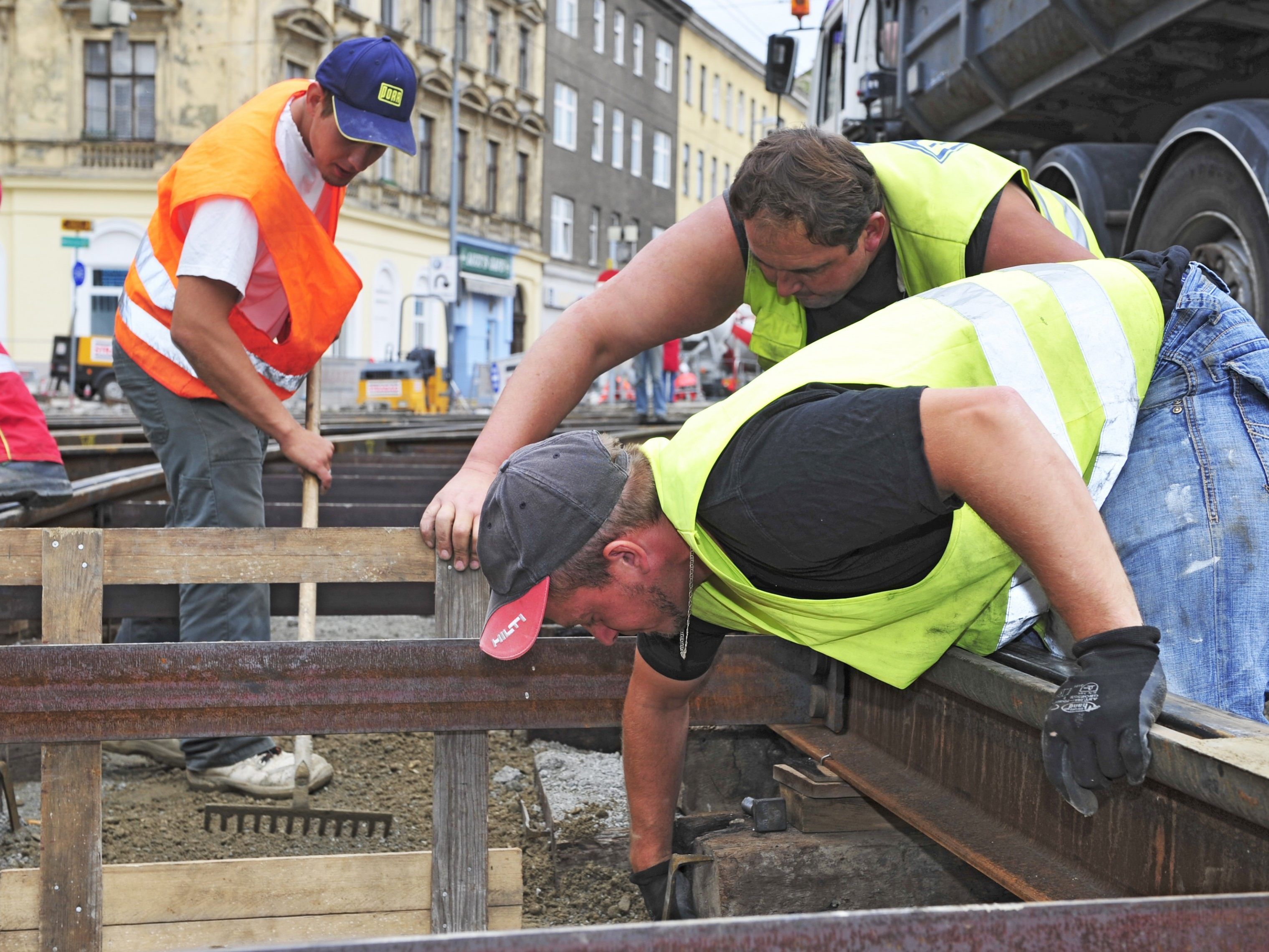 Am Praterstern werden Gleisarbeiten durchgeführt. Am Praterstern werden Gleisarbeiten durchgeführt.