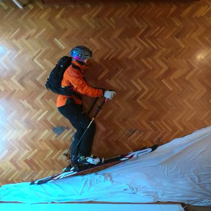 Skiabenteuer im Wohnzimmer.