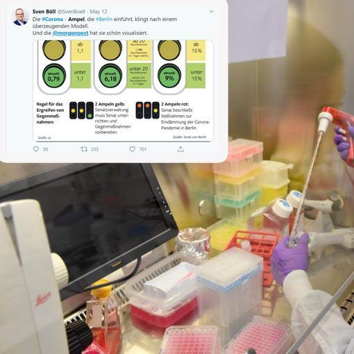 Die Ampel soll die Reproduktionszahl der Fälle, die Neuinfektionen und die Intensivbettenkapazität überwachen,