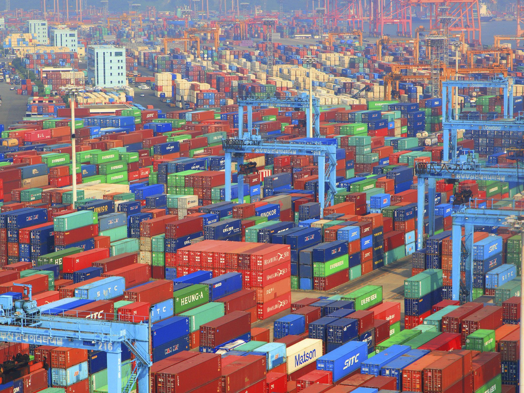 Südkorea hat mit Busan den sechstgrößten Containerhafen der Welt und damit einen bedeutenden Umschlagplatz für den internationalen Handel.