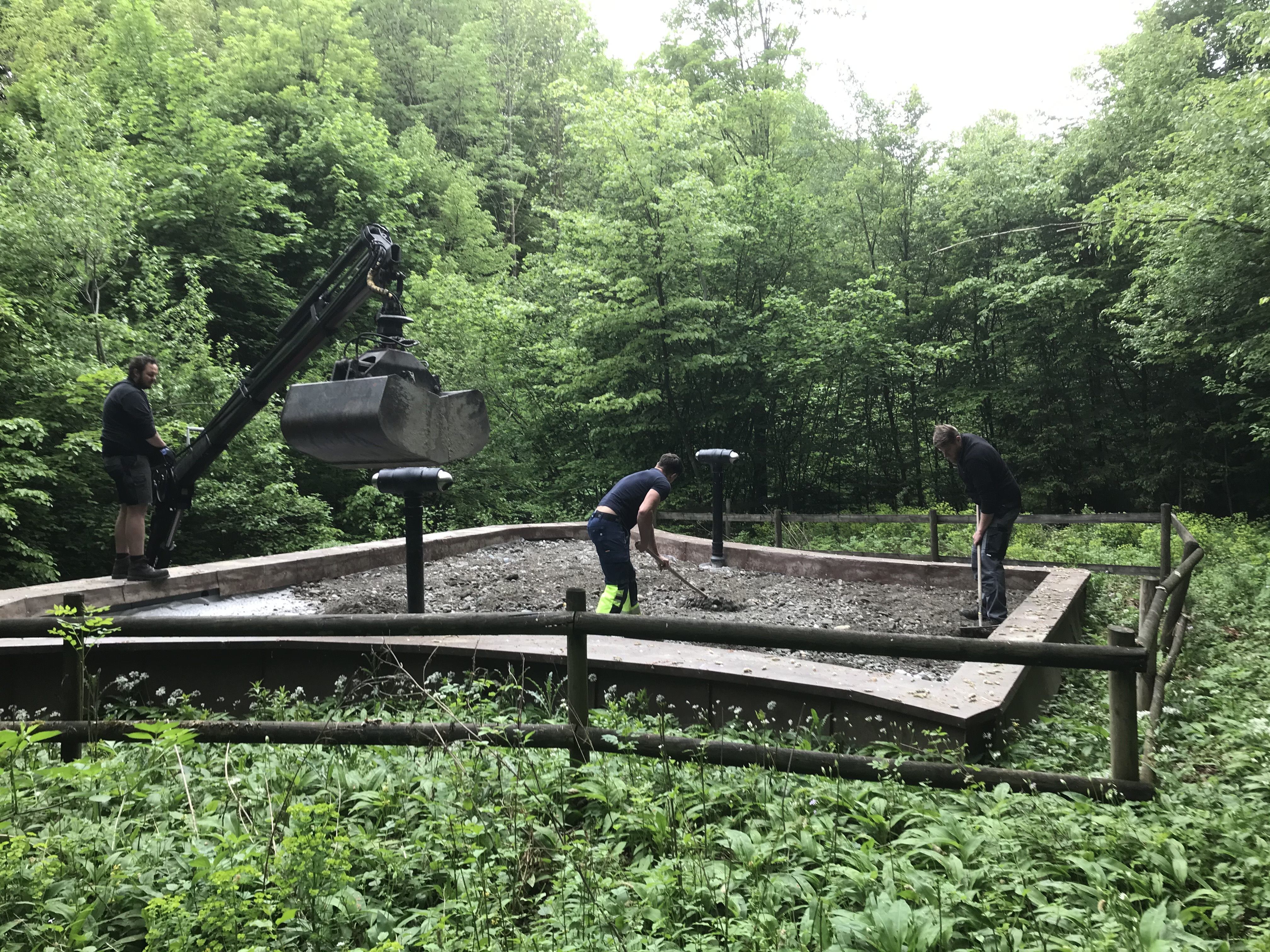 Der Hochbehälter erhielt ein neues Dach