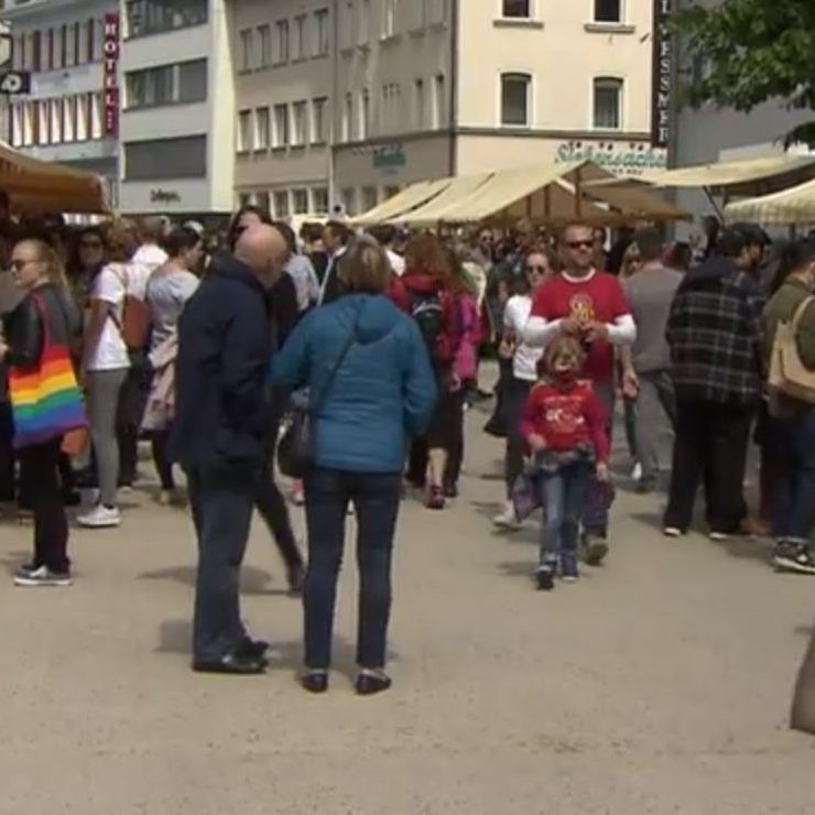 Das Marktfest in Bregenz am 16. Mai musste frühzeitig beendet werden.