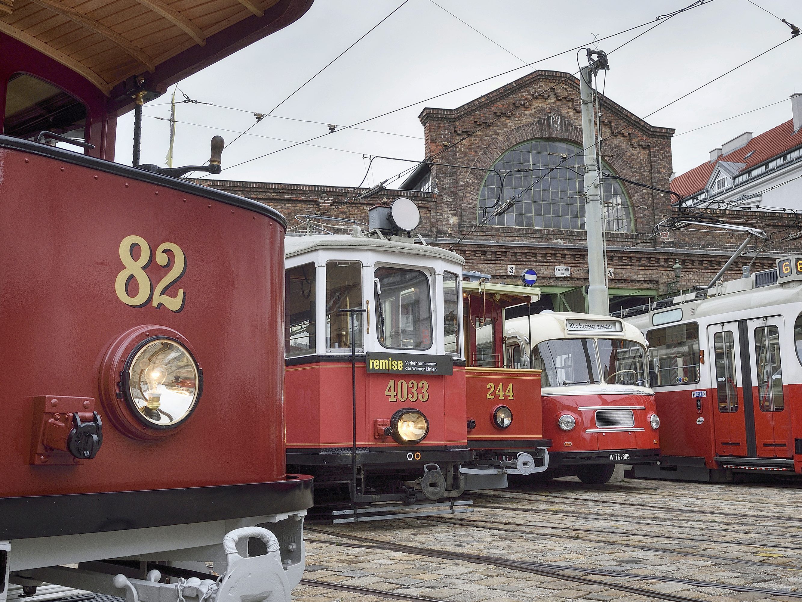 Können wieder bestaunt werden: Die ausgestellten Fahrzeuge des Verkehrsmuseums der Wiener Linien Können wieder bestaunt werden: Die ausgestellten Fahrzeuge des Verkehrsmuseums der Wiener Linien
