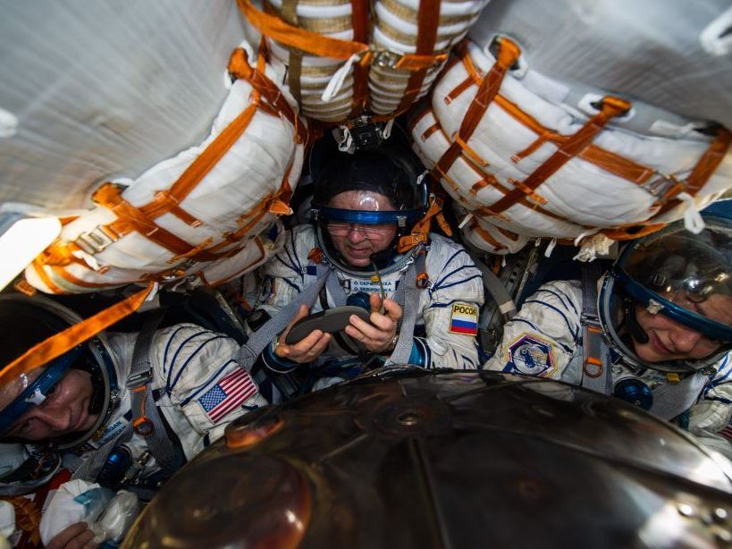 Astronauten in der ISS. Astronauten in der ISS.