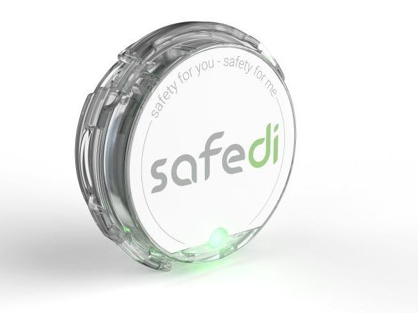 Sensorsystem ungefähr in der Größe einer Münze