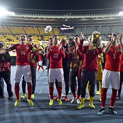 ÖFB-Team nach dem Heimsieg gegen Israel