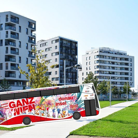 Ab 1. Juli ist der Donauinselfest-Tour-Bus in Wien unterwegs.