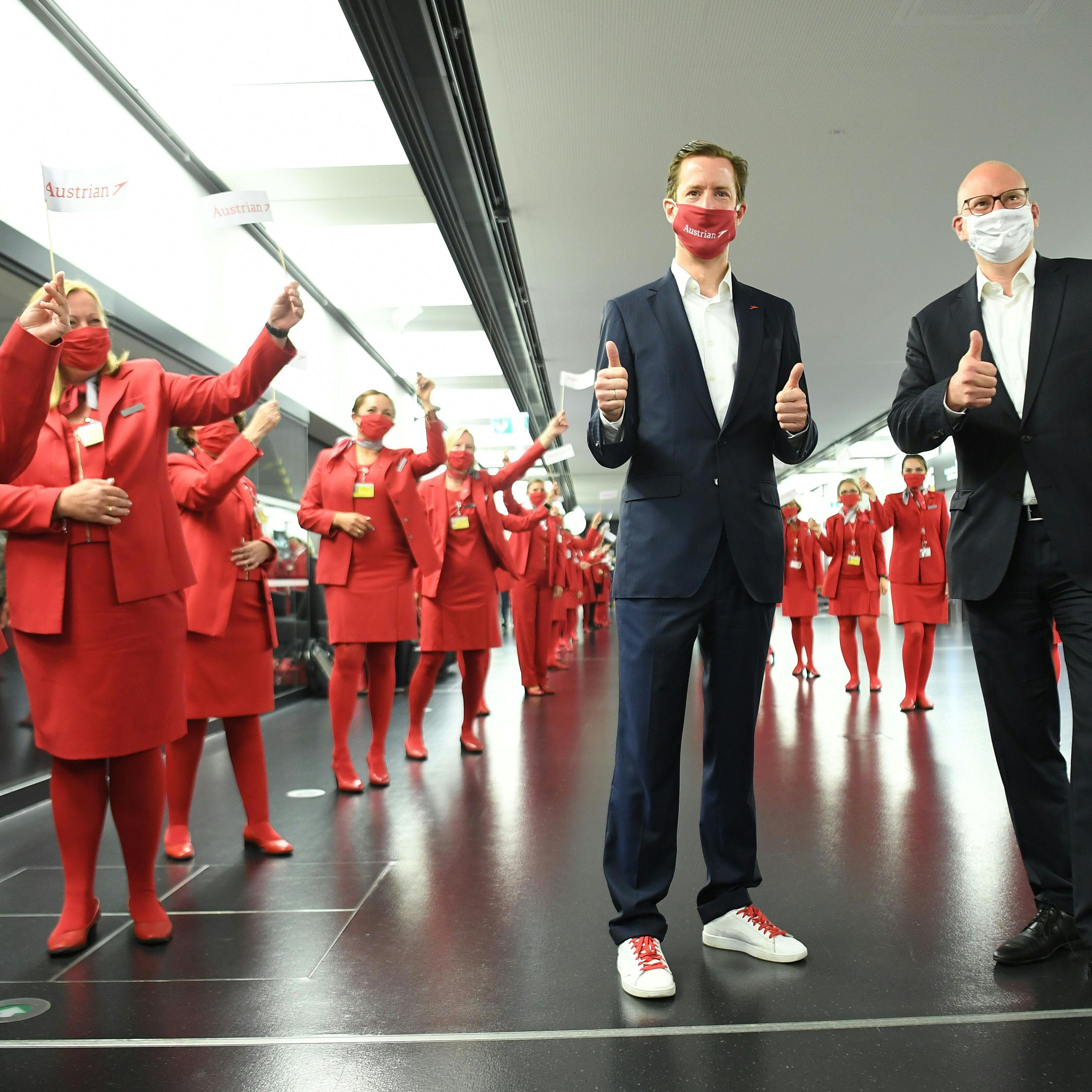 Am Montag nahm die AUA ihren Flugbetrieb wieder auf.