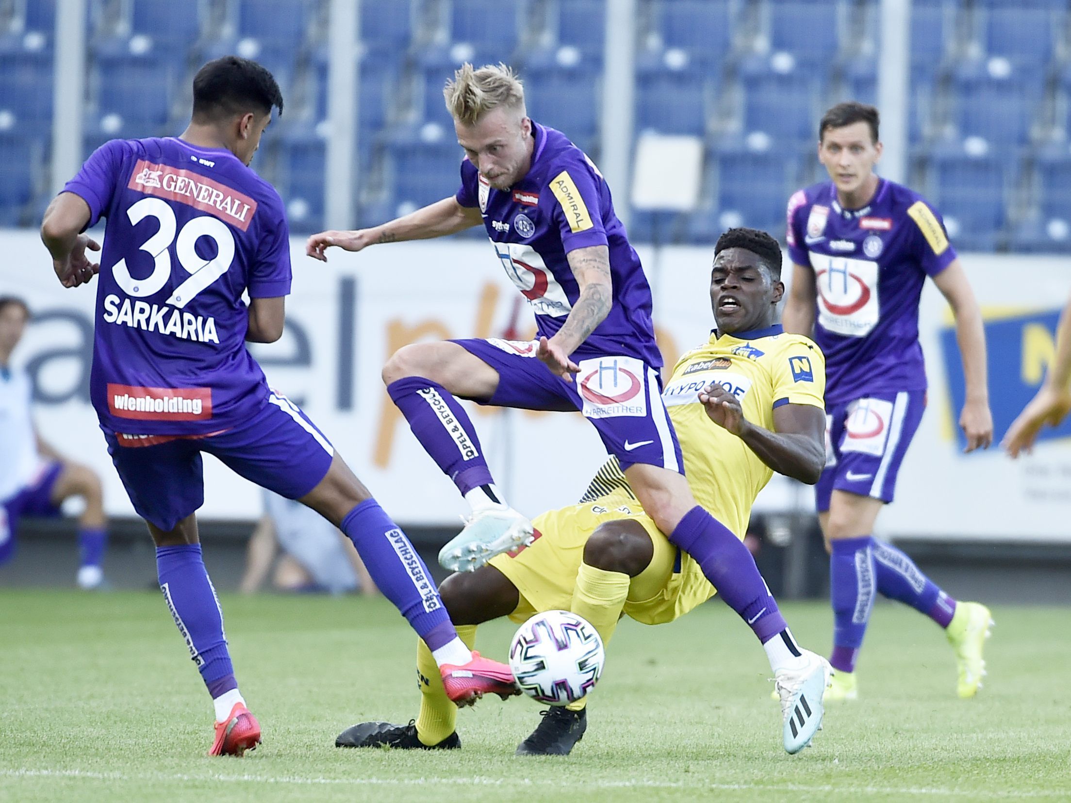 Austria Wien traf am Samstag auf den SKN St. Pölten.