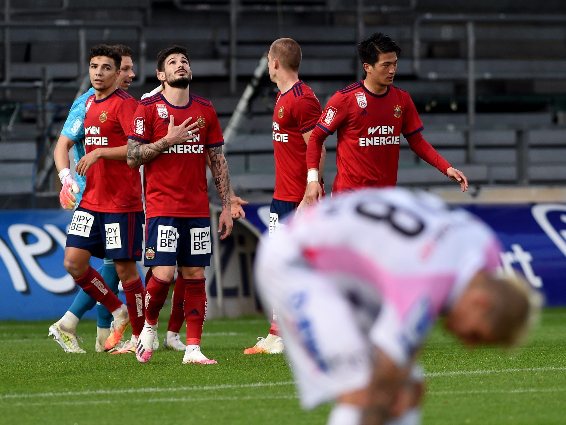 Rapid Wien ging beim Match gegen LASK Linz als glücklicher Sieger hervor. Rapid Wien ging beim Match gegen LASK Linz als glücklicher Sieger hervor.