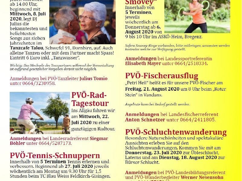 PVÖ-Sommer-Aktivprogramm 2020