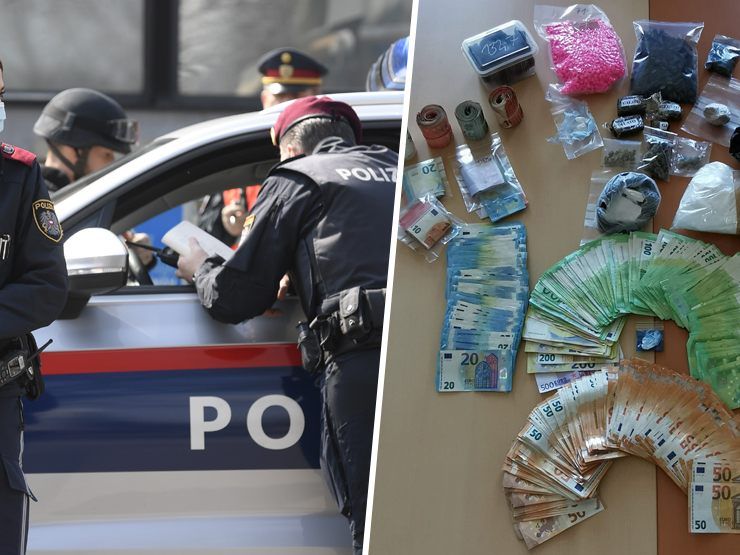 Die Wiener Polizei fand große Mengen an Drogen und Bargeld Die Wiener Polizei fand große Mengen an Drogen und Bargeld