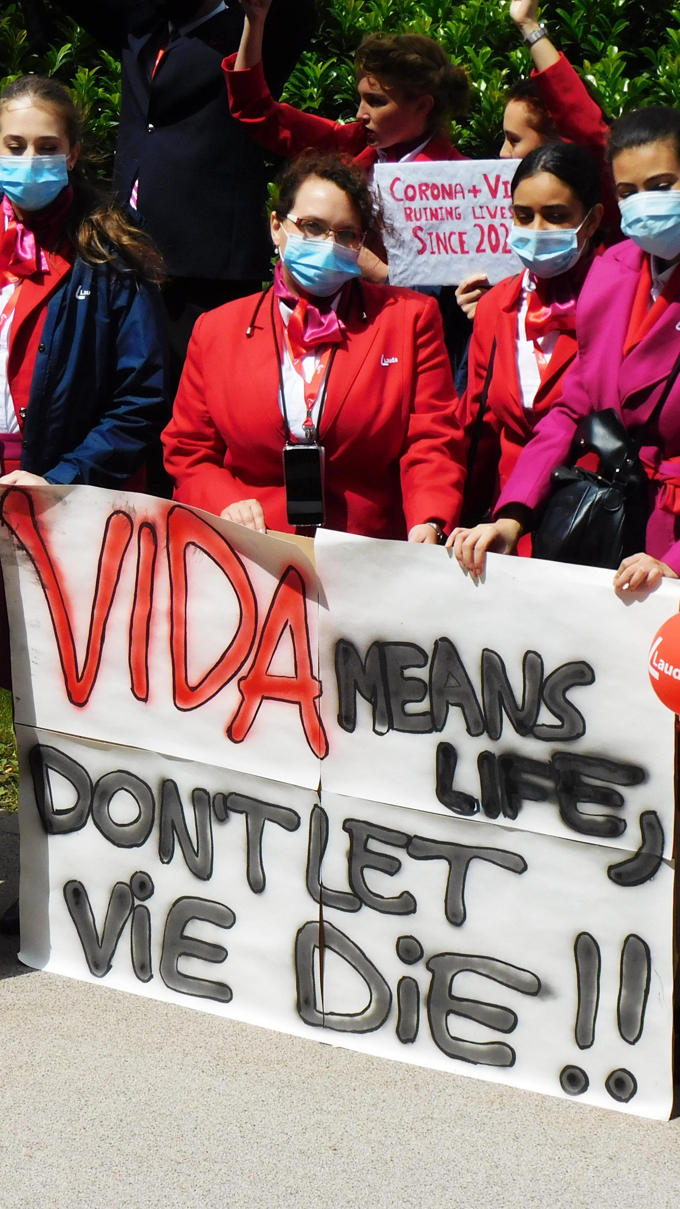 Die Laudamotion-Mitarbeiter befürchten Arbeitslosigkeit.