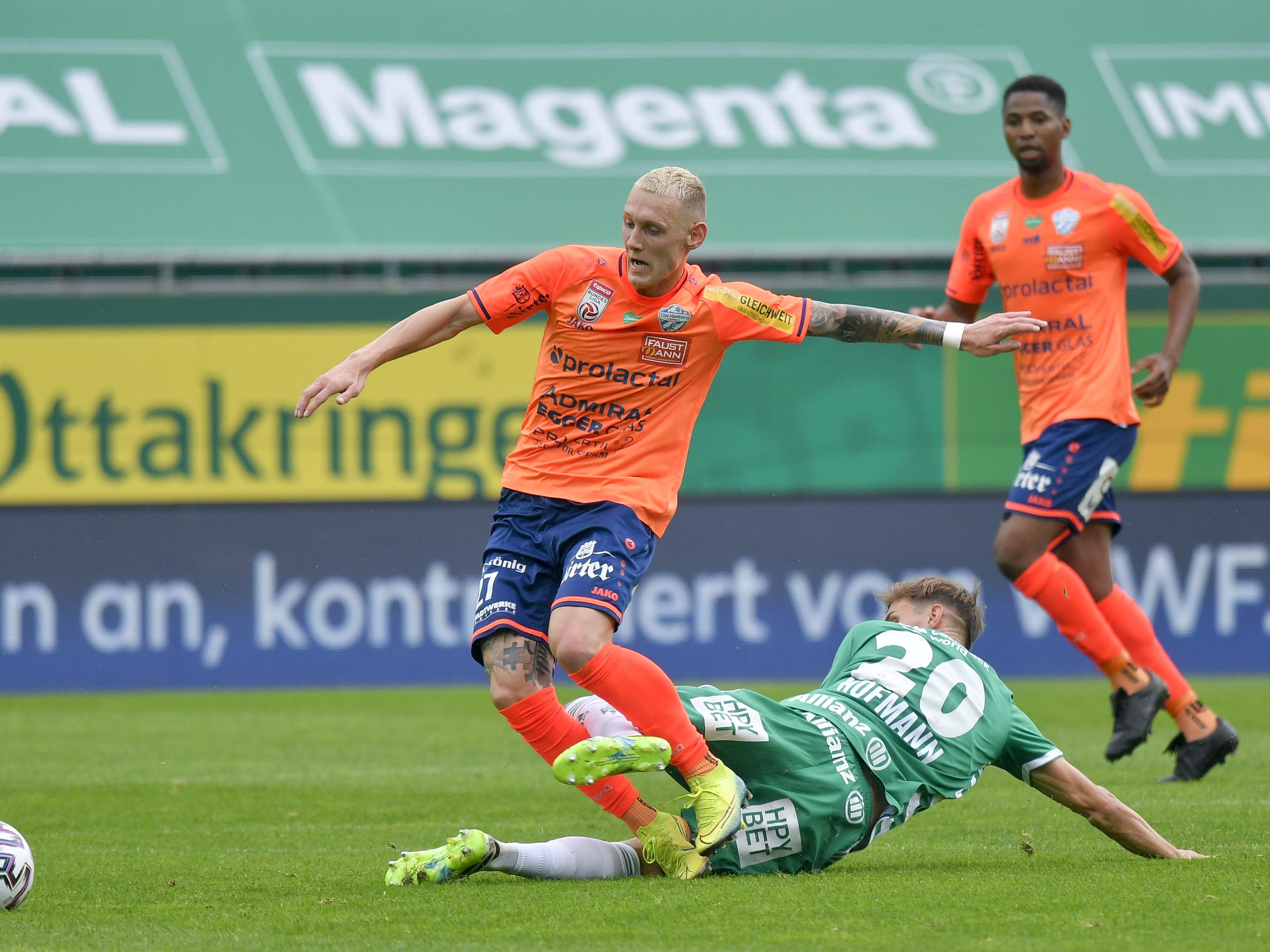 Rapid Wien hatte mit Hartberg heute seine Mühe.