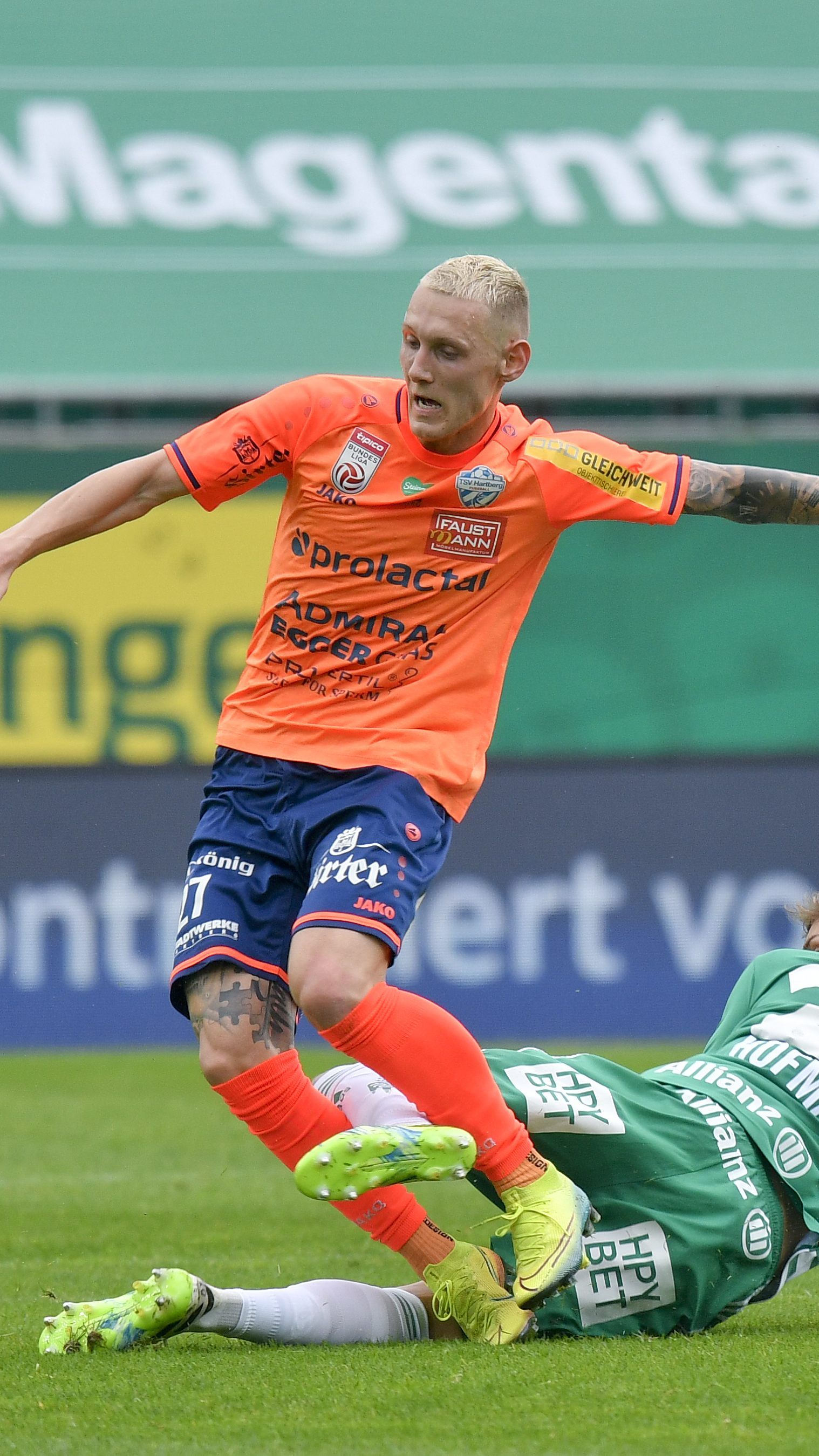 Rapid Wien hatte mit Hartberg heute seine Mühe.