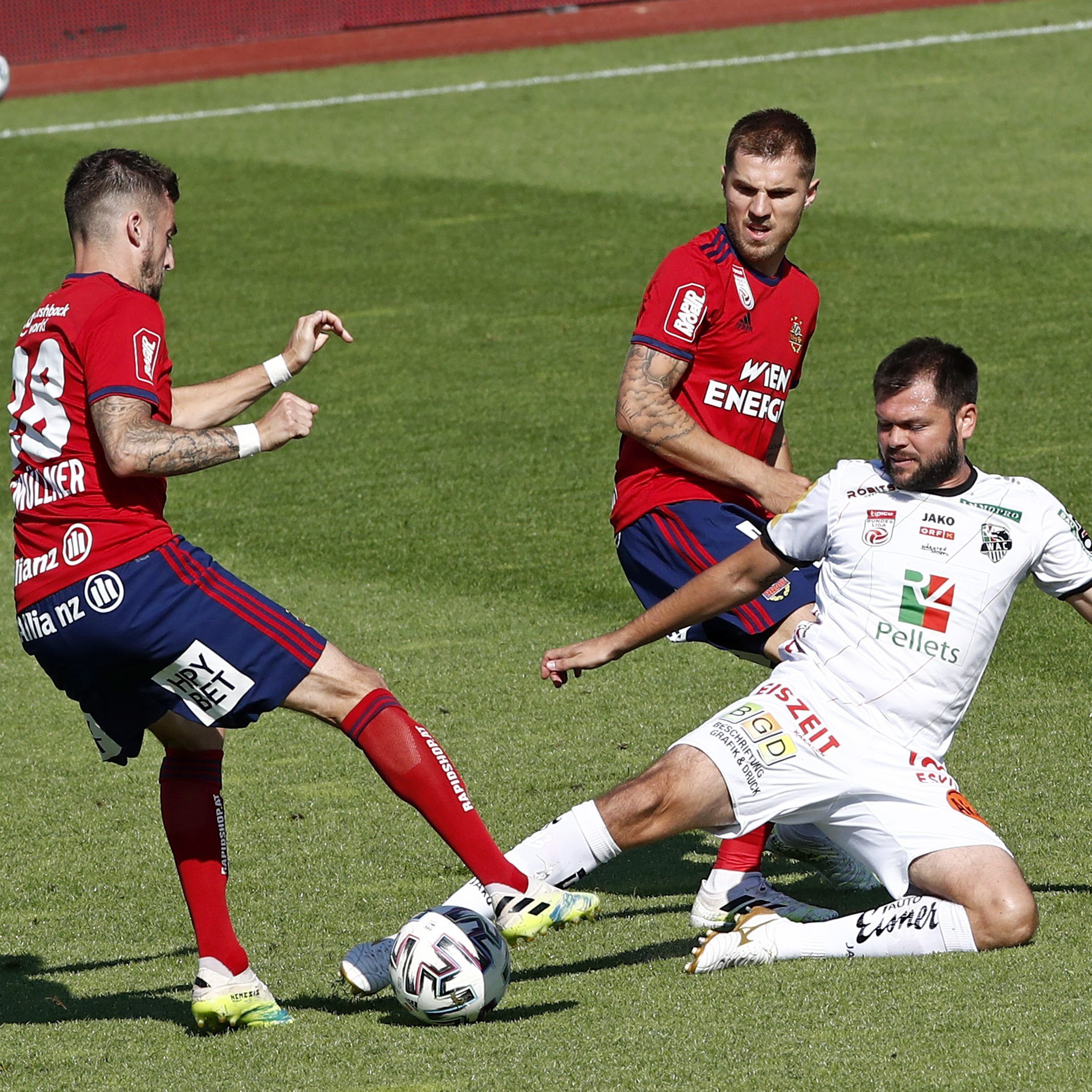 Der WAC feierte am Sonntag den verdienten Heimsieg gegen Rapid Wien.