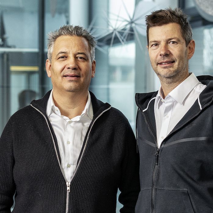 Christian Lutz (l) und Jodok Batlogg sind die Gründer von Crate.io