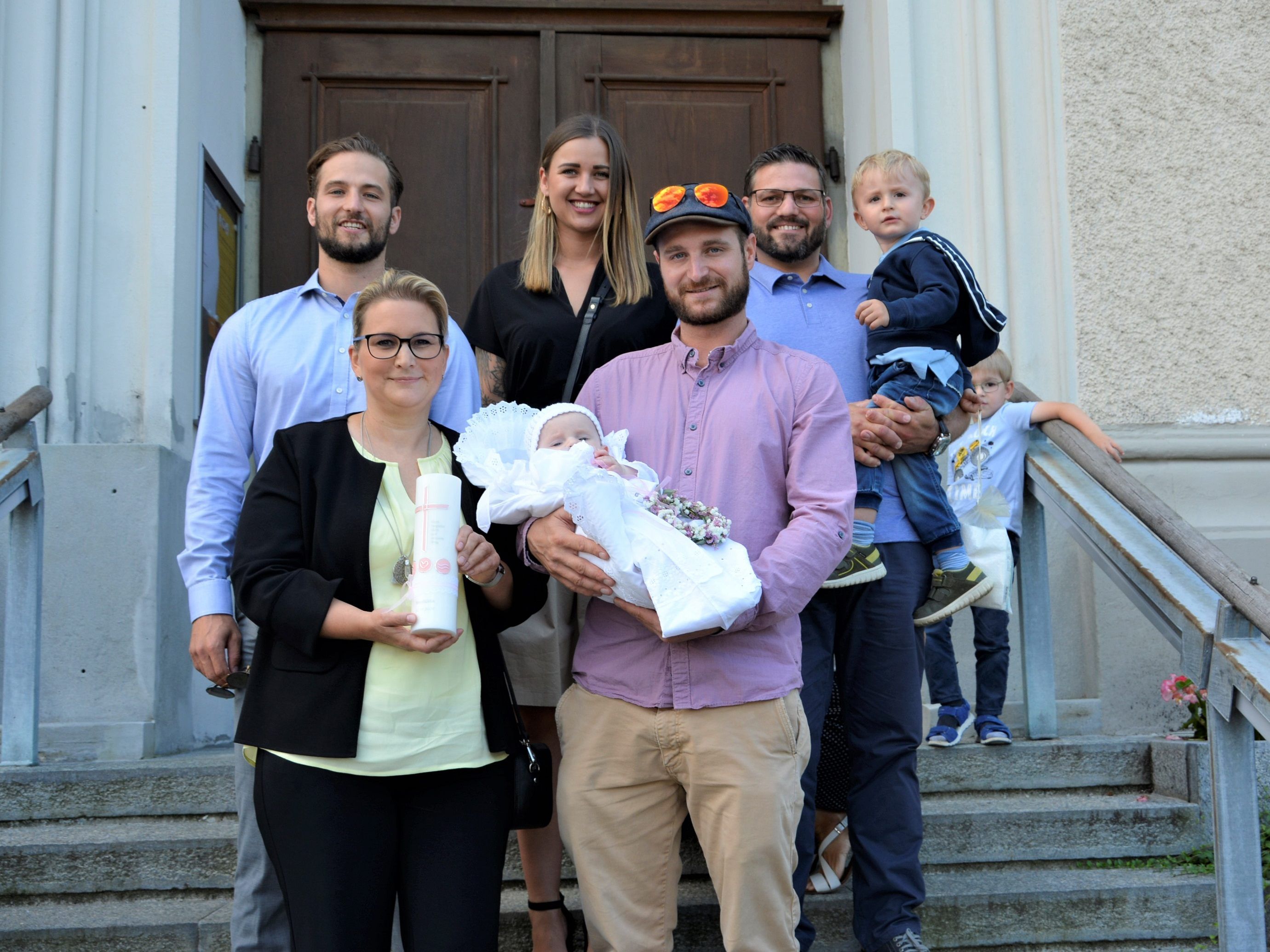 Taufe von Mathilda Herburger am 12. Juli in der Pfarrkirche Hatlerdorf.