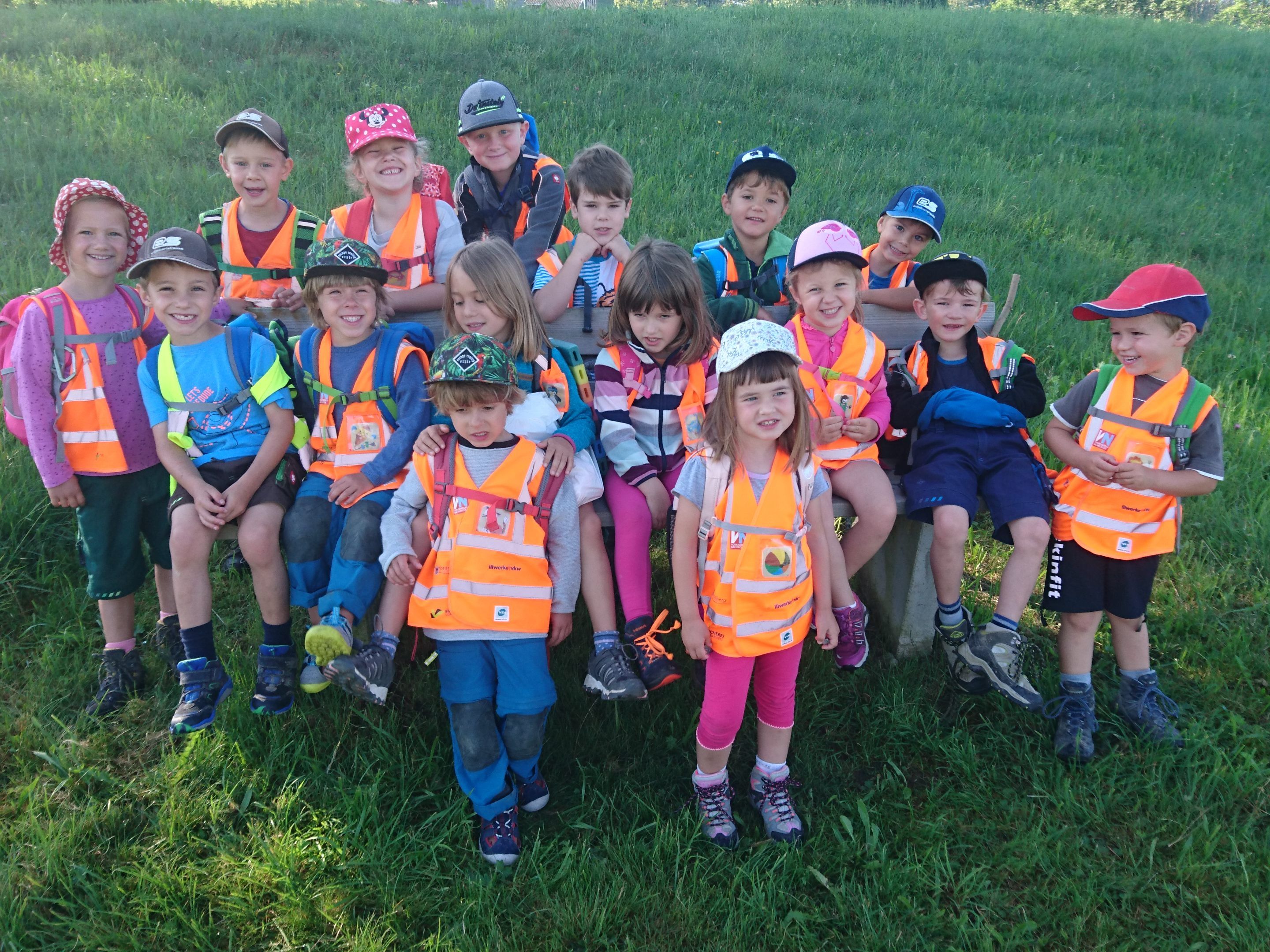 Die Bauernhofgruppe des Kindergarten Übersaxen verabschiedet sich in die Sommerferien