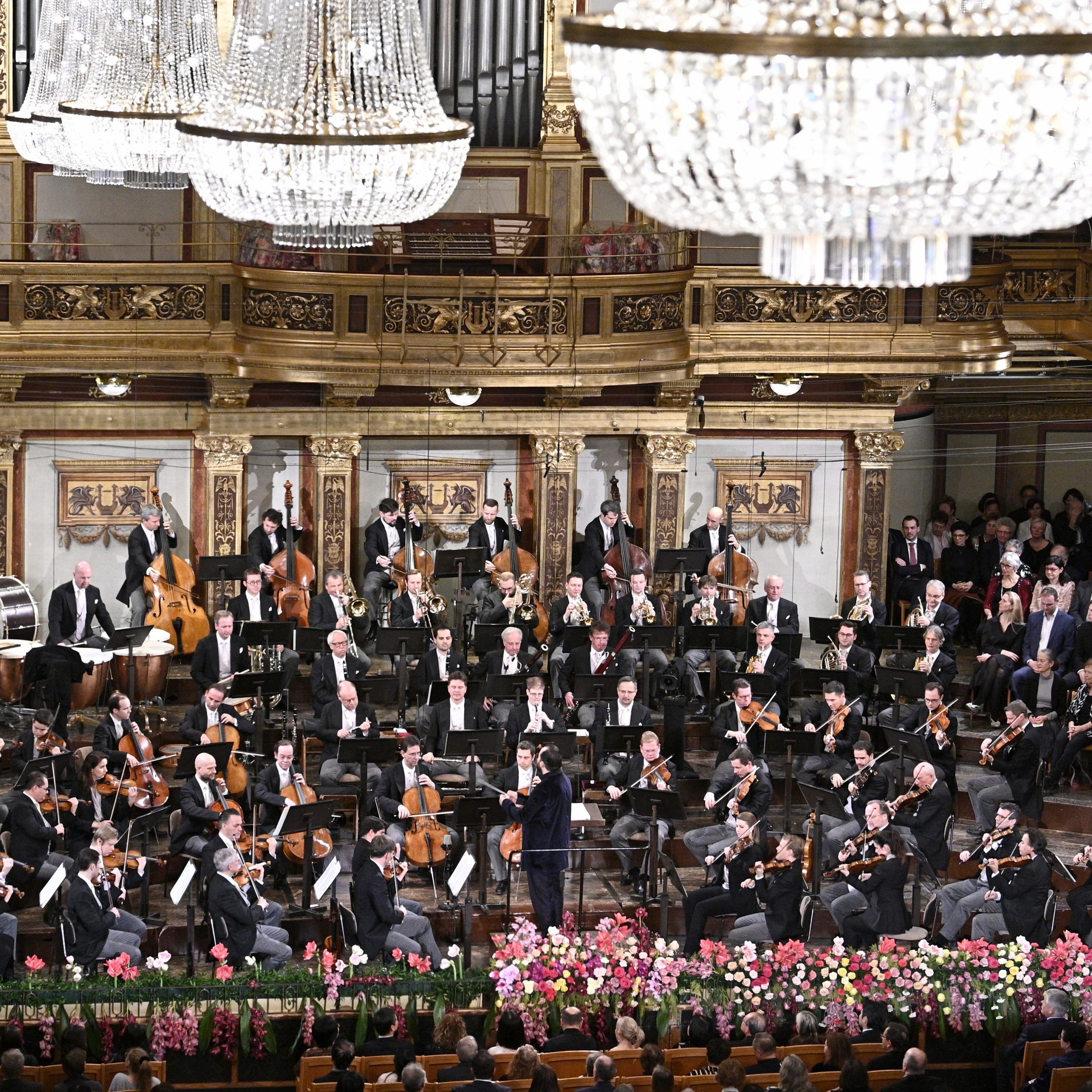 Die Wiener Philharmoniker beim Neujahrskonzert 2020.