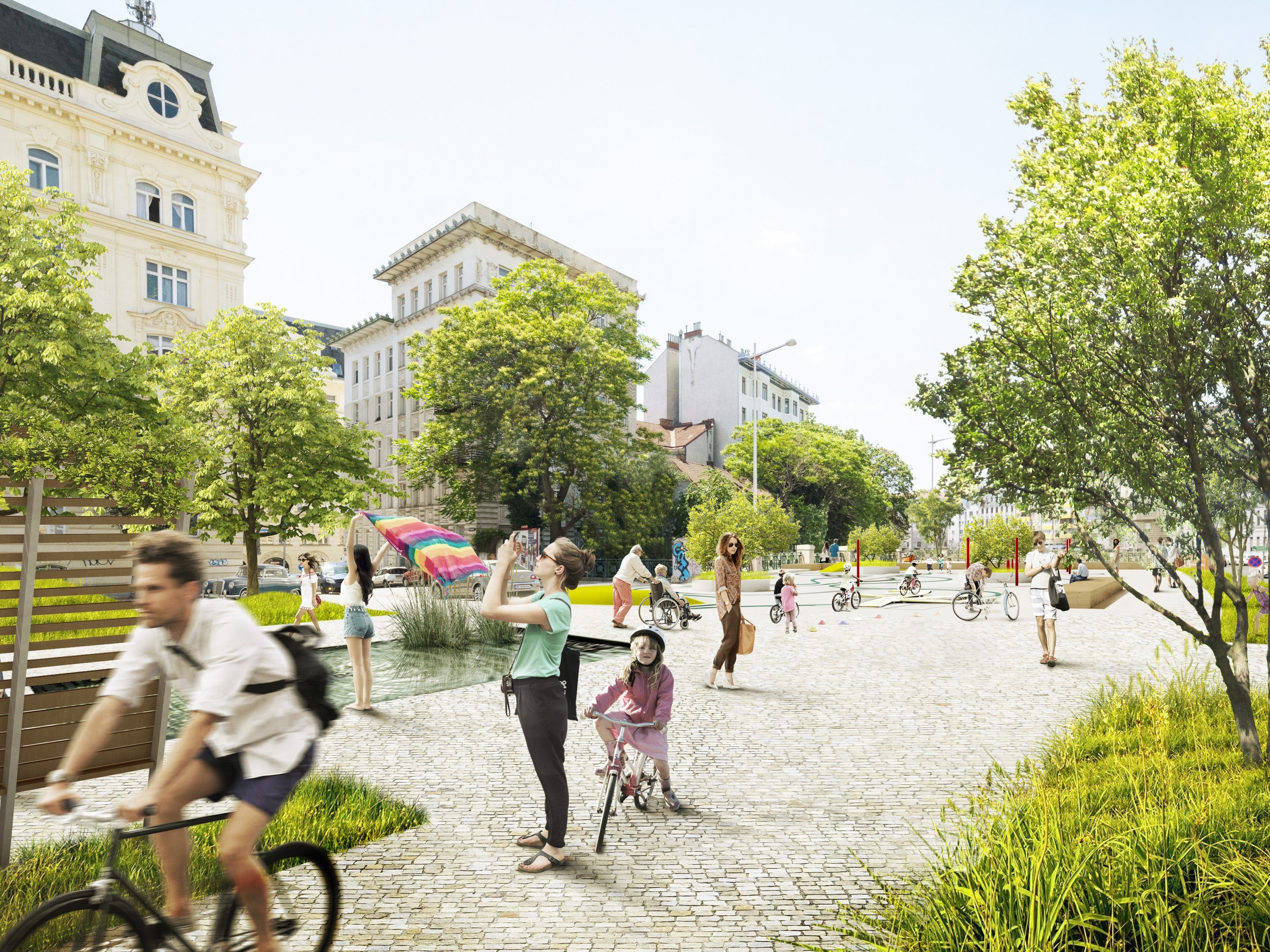 So könnte der Naschmarkt-Parkplatz in Zukunft aussehen. So könnte der Naschmarkt-Parkplatz in Zukunft aussehen.