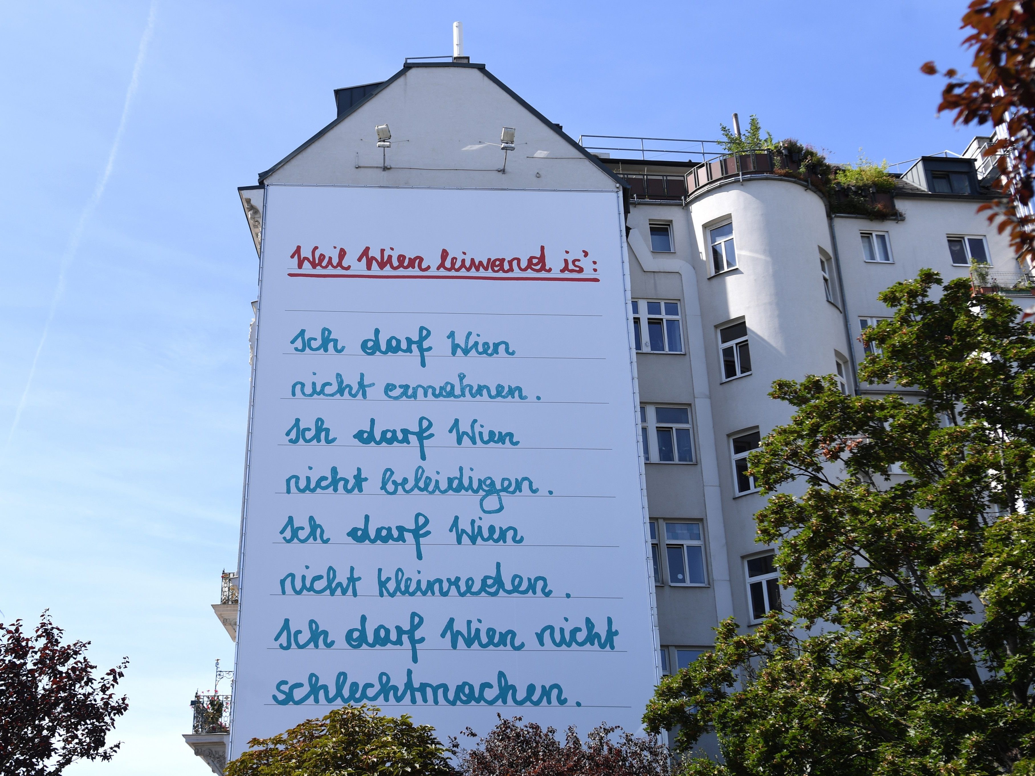 Mit Aufforderung, Wien nicht schlechtzumachen, kleinzureden oder zu beleidigen. Mit Aufforderung, Wien nicht schlechtzumachen, kleinzureden oder zu beleidigen.