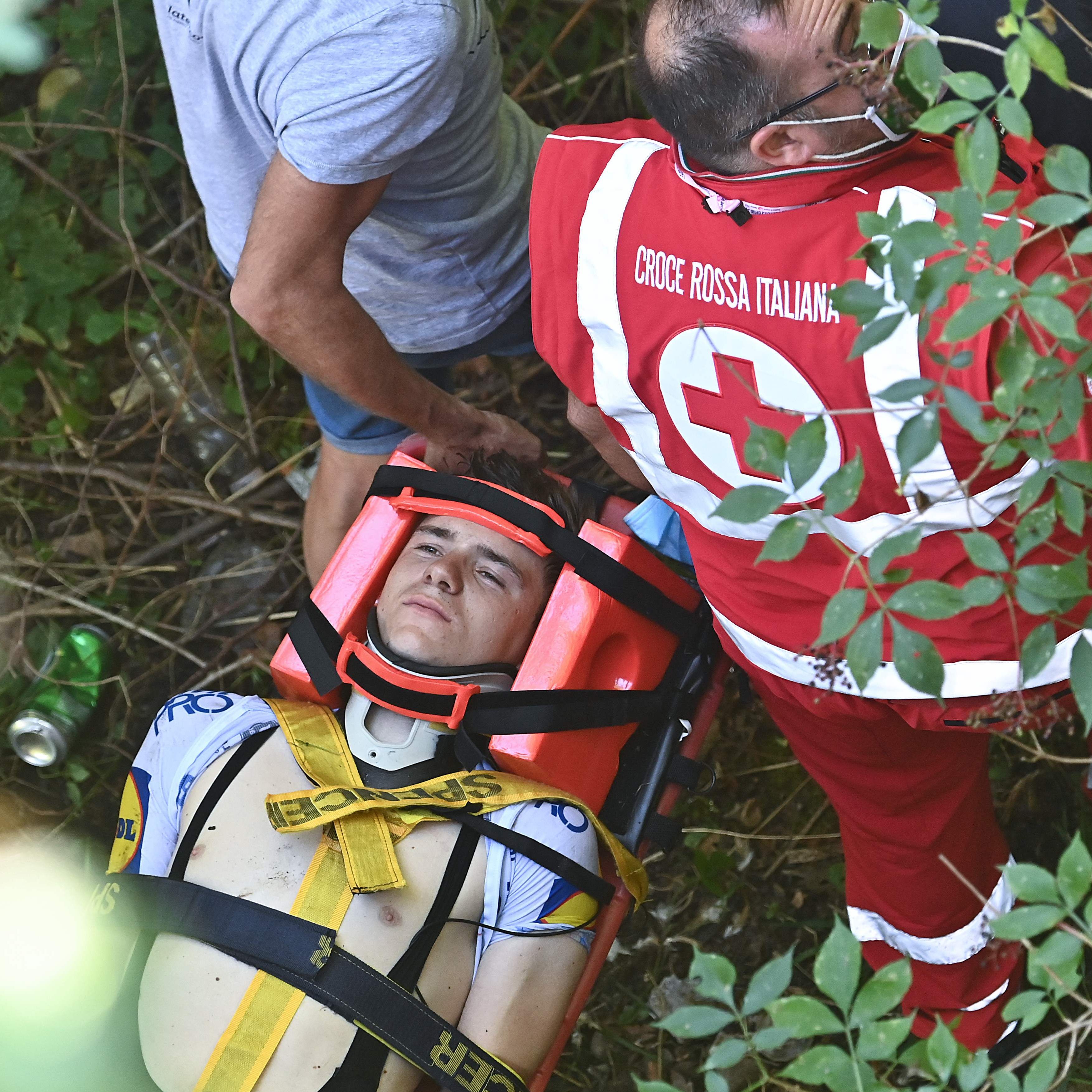 Remco Evenepoel ist bei der Lombardei-Rundfahrt schwer verunglückt.