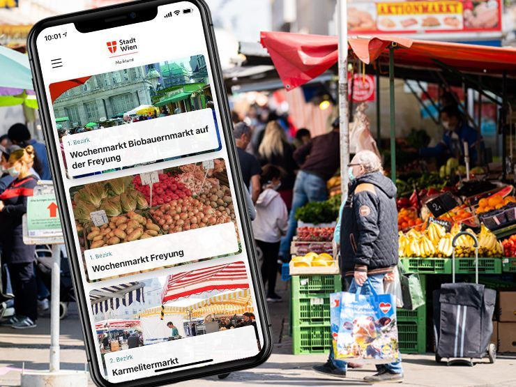 Die Wiener Märkte-App hat viele neue Features.