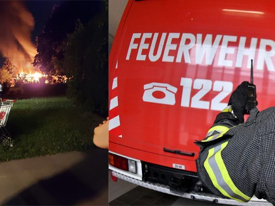 Brand in Garage: Das Feuer soll gelegt worden sein.