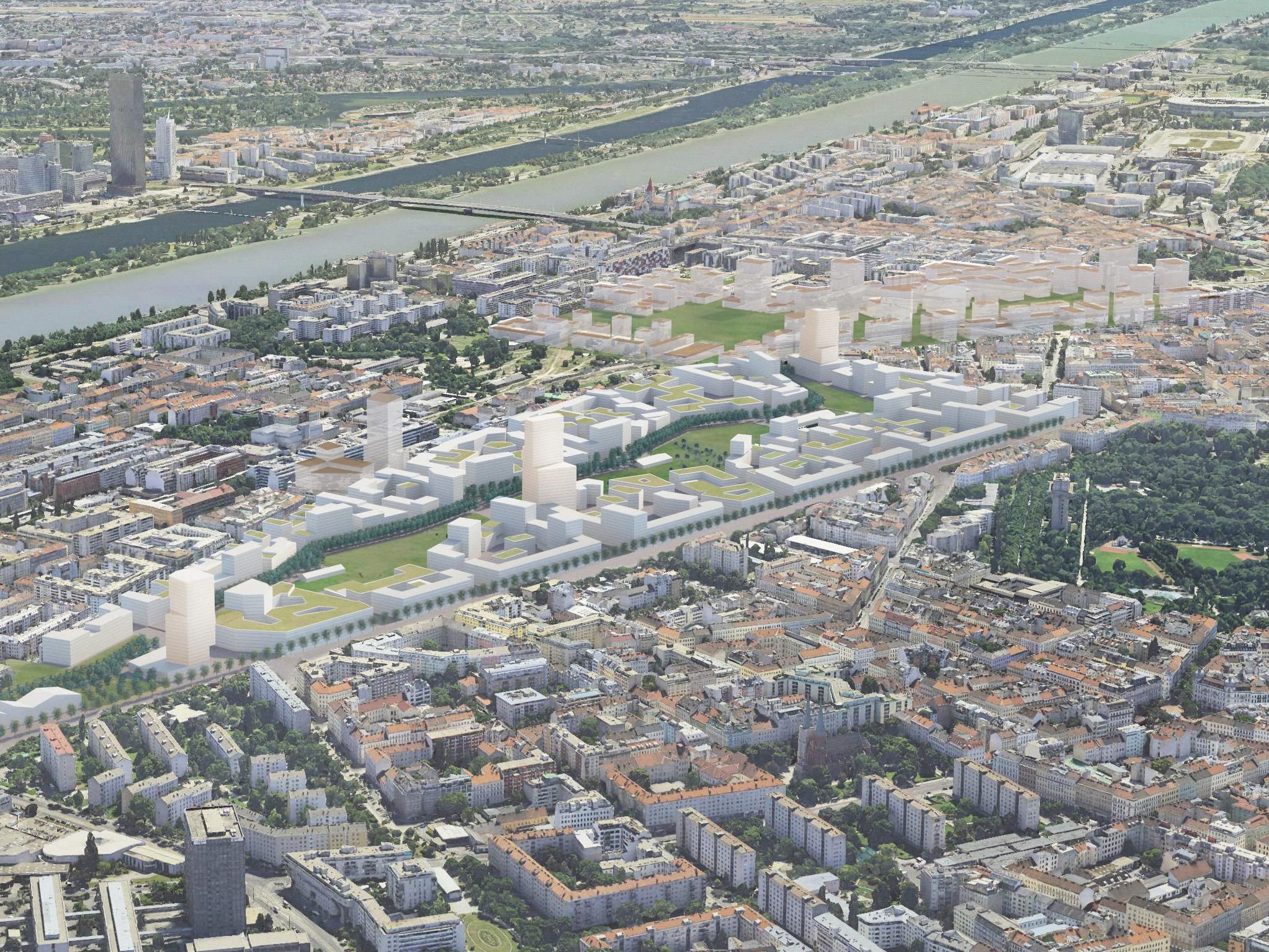So soll das Areal am Nordwestbahnhof einmal aussehen. So soll das Areal am Nordwestbahnhof einmal aussehen.