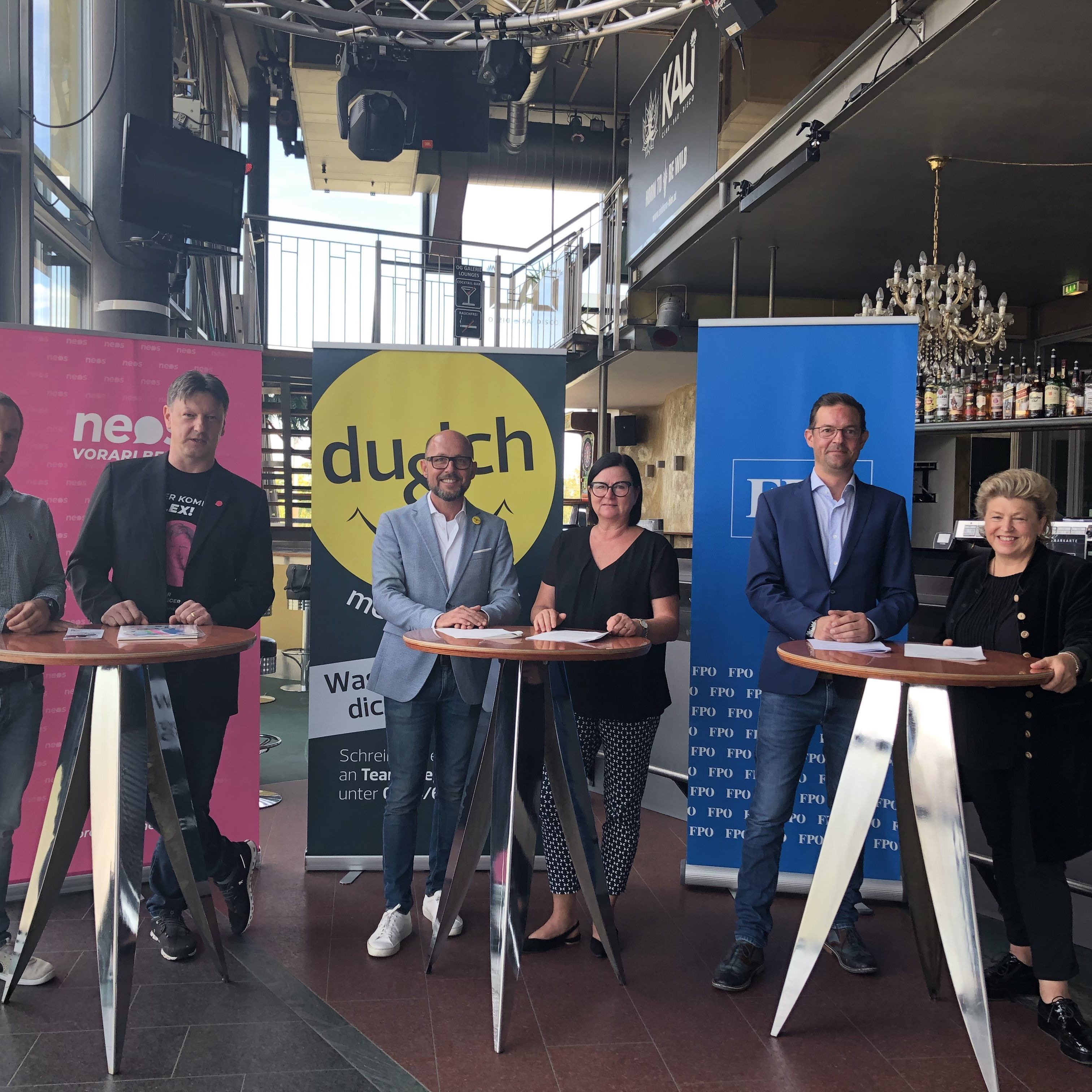 Michael Sagmeister, Alexander Moosbrugger (NEOS plus); Michael Ritsch, Annette Fritsch (Michael Ritsch Team-Bregenz); Philipp Kuner, Andrea Kinz (FPÖ)