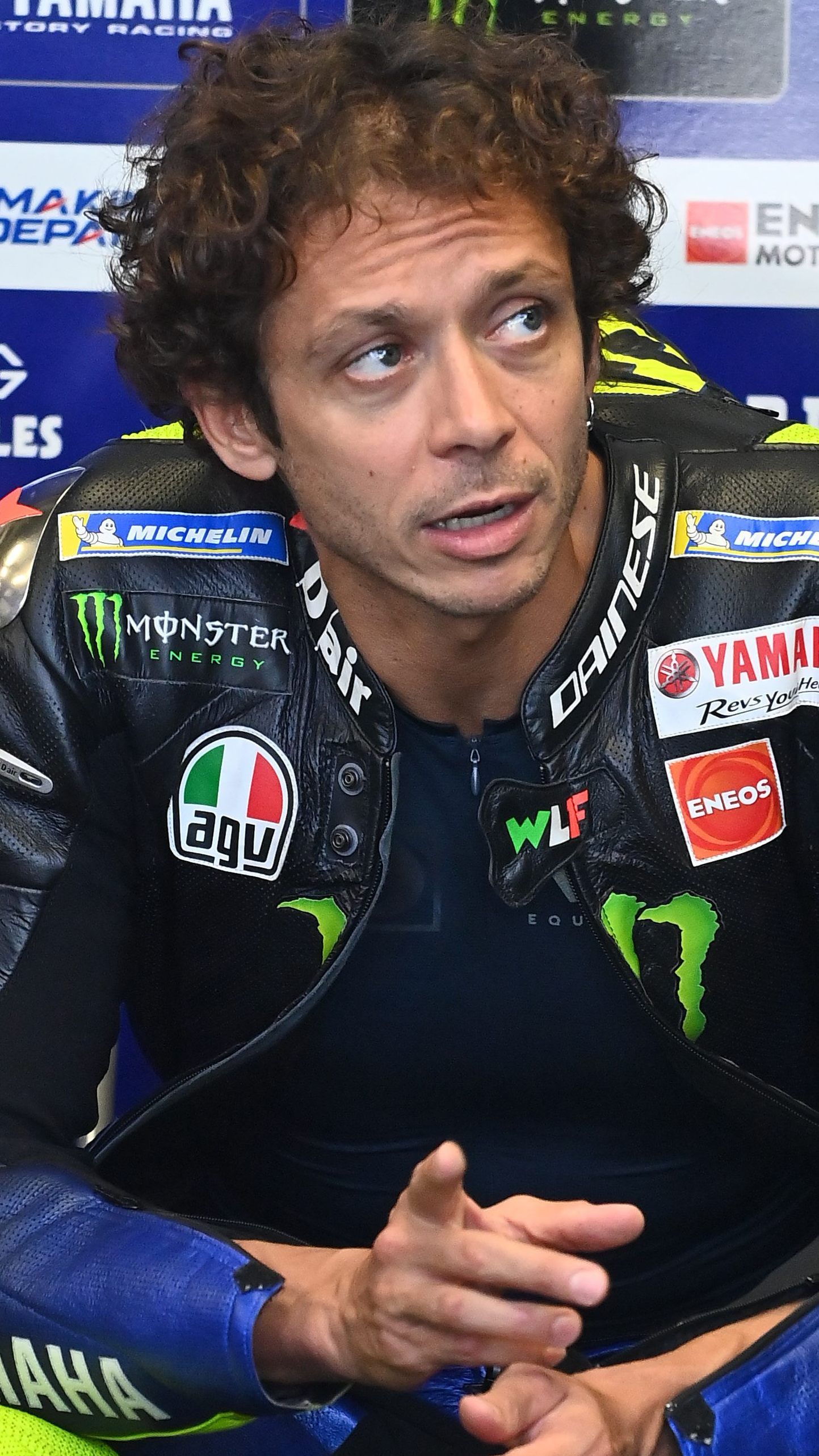 Valentino Rossi nach dem Unfall.