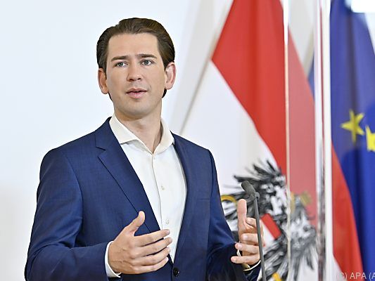 Bundeskanzler Kurz mit Appell an Bevölkerung