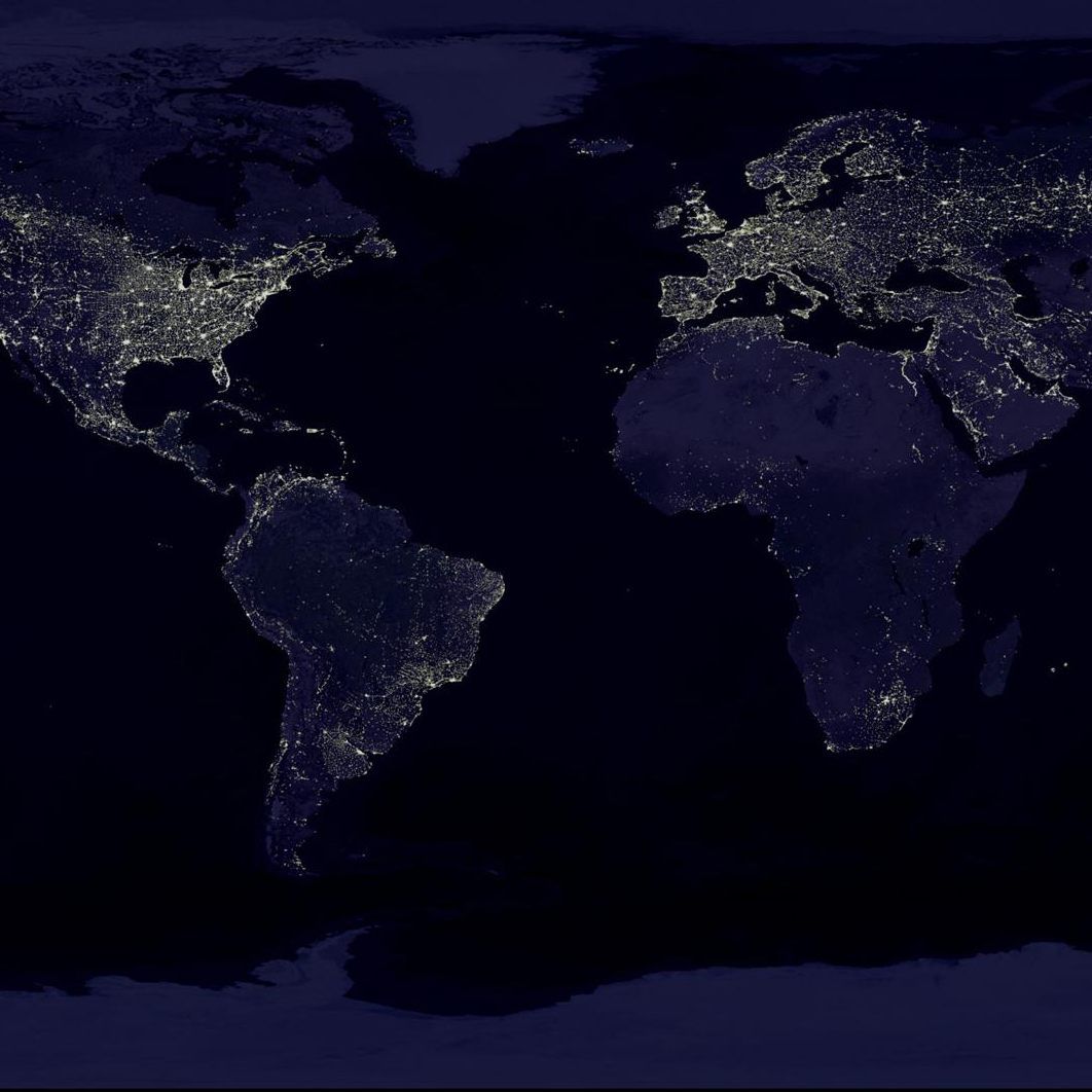 Die Lichtverschmutzung auf der Erde ist auch aus dem All zu sehen.