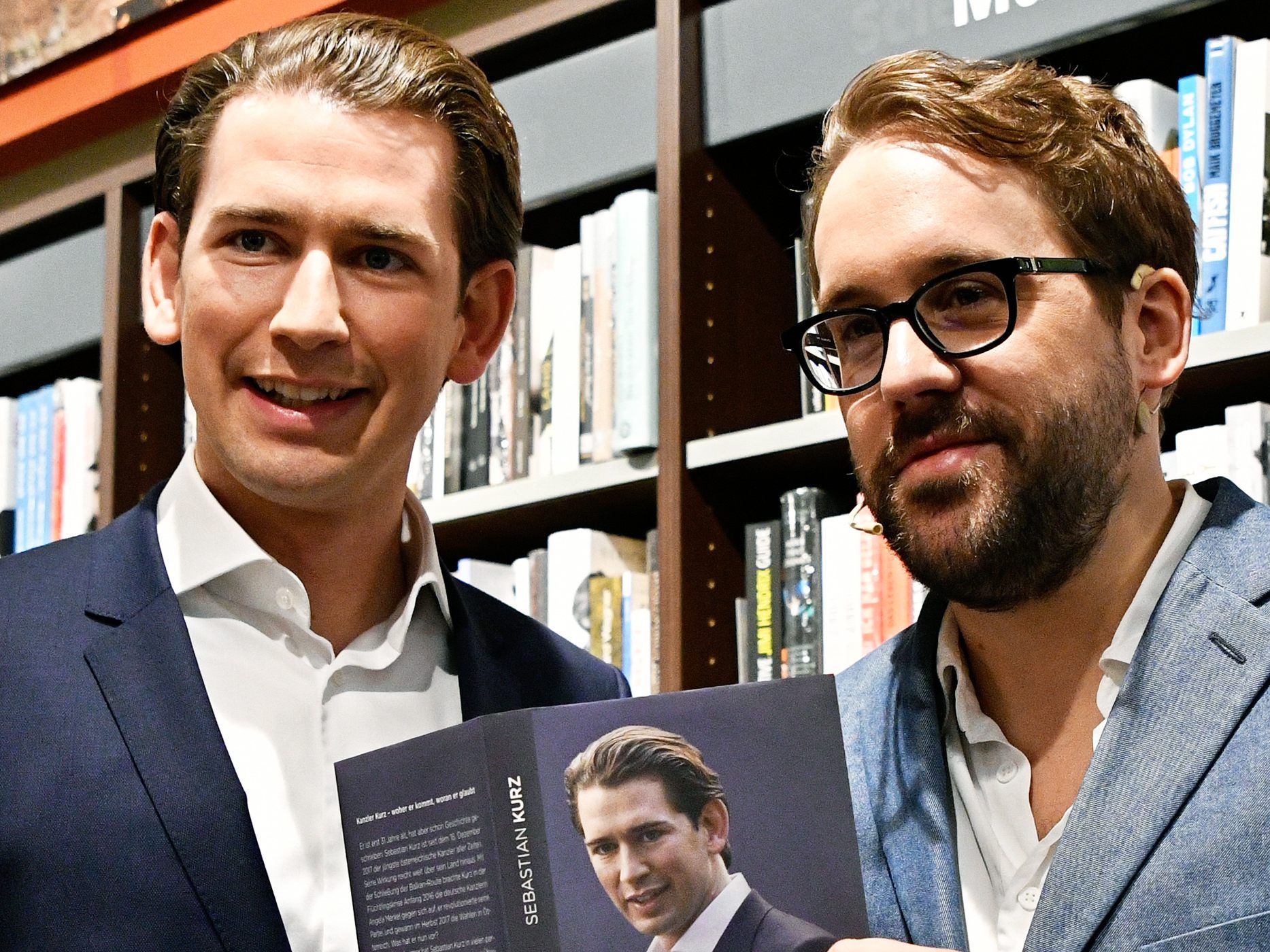Sebastian Kurz mit "Bild"-Chefredakteur Paul Ronzheimer im Jahr 2018