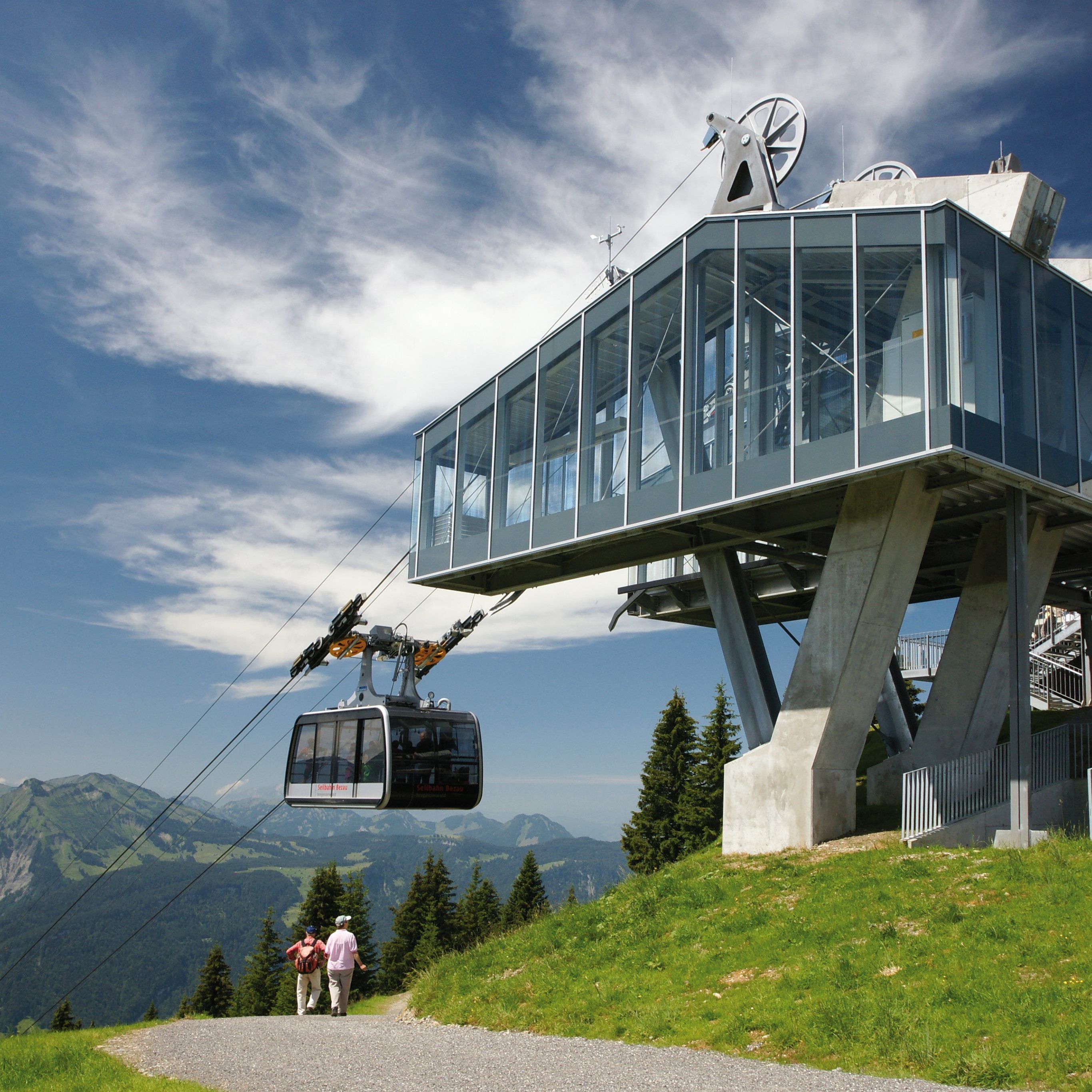 Die Bergstation in Bezau.