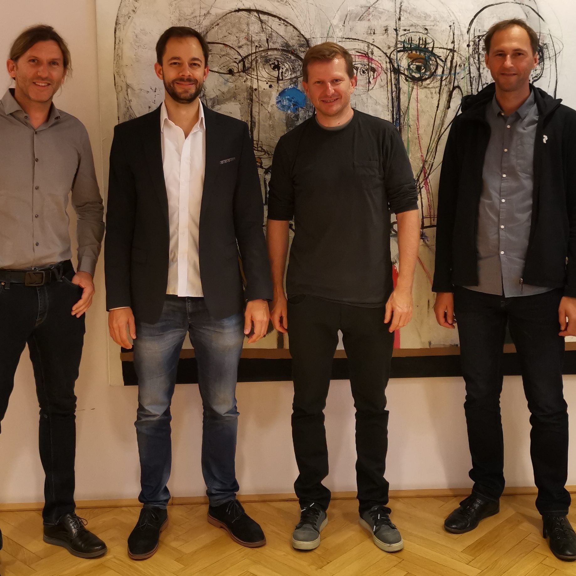 Die Bergfex-Gründer mit Eugen B. Russ.