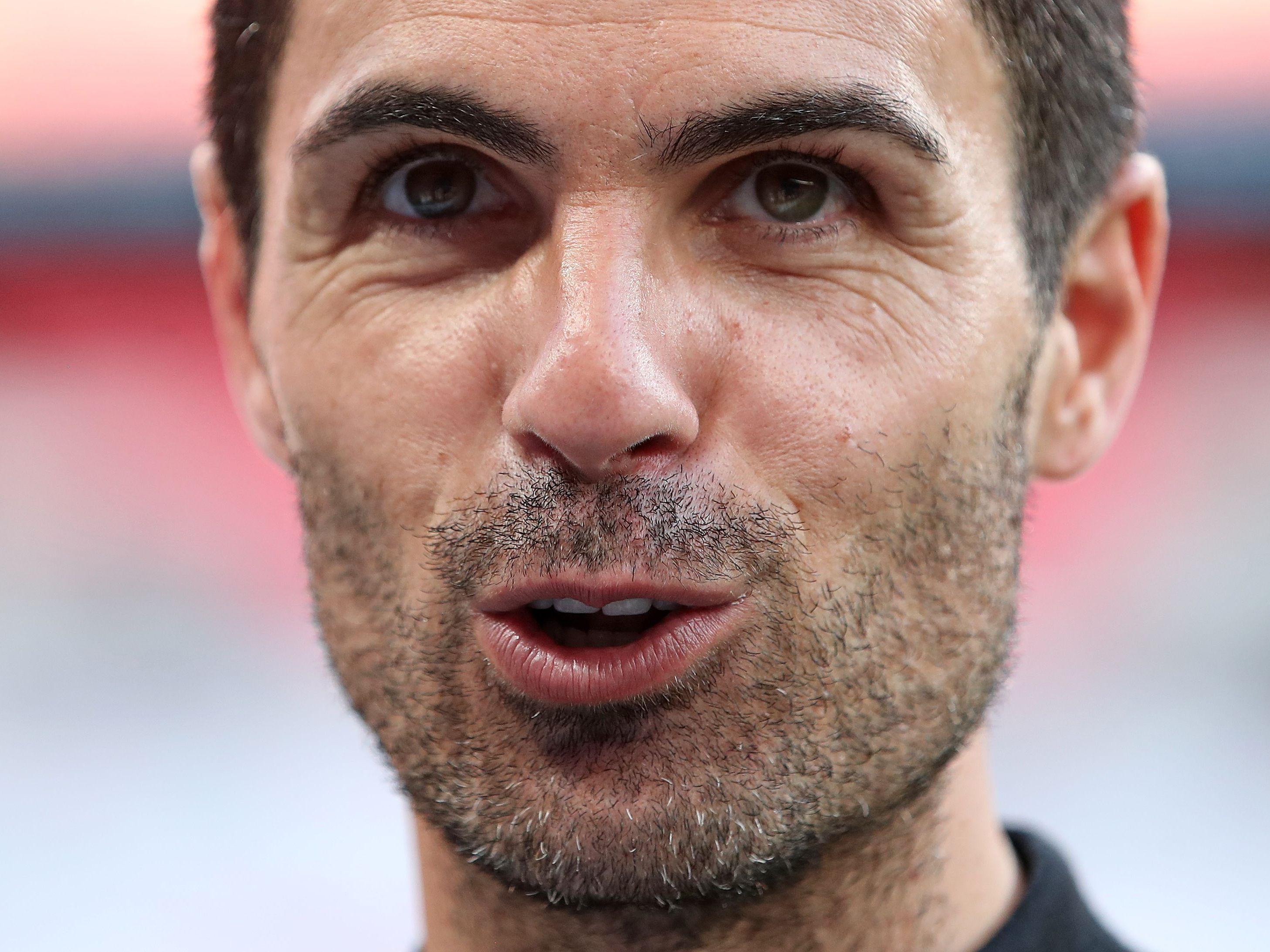 Arsenal-Trainer Mikel Arteta freut sich bereits auf die Rapid Wien-Fans. Arsenal-Trainer Mikel Arteta freut sich bereits auf die Rapid Wien-Fans.
