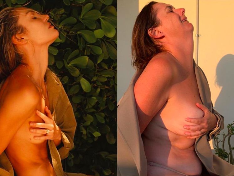 Instagram zensierte das rechte Bild.