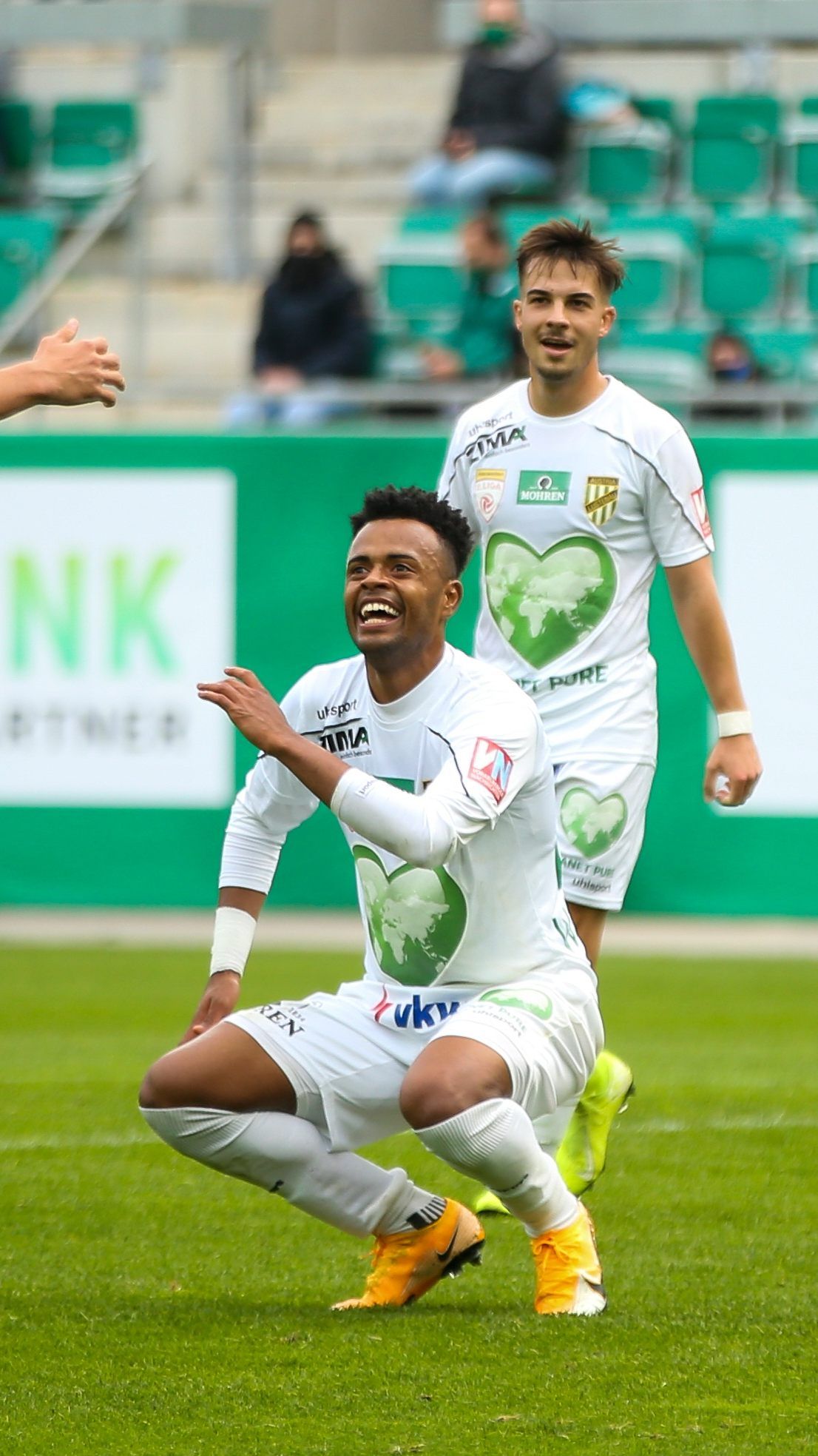 Großer Jubel herrschte bei den Lustenauern über den heutigen Sieg in Wien.